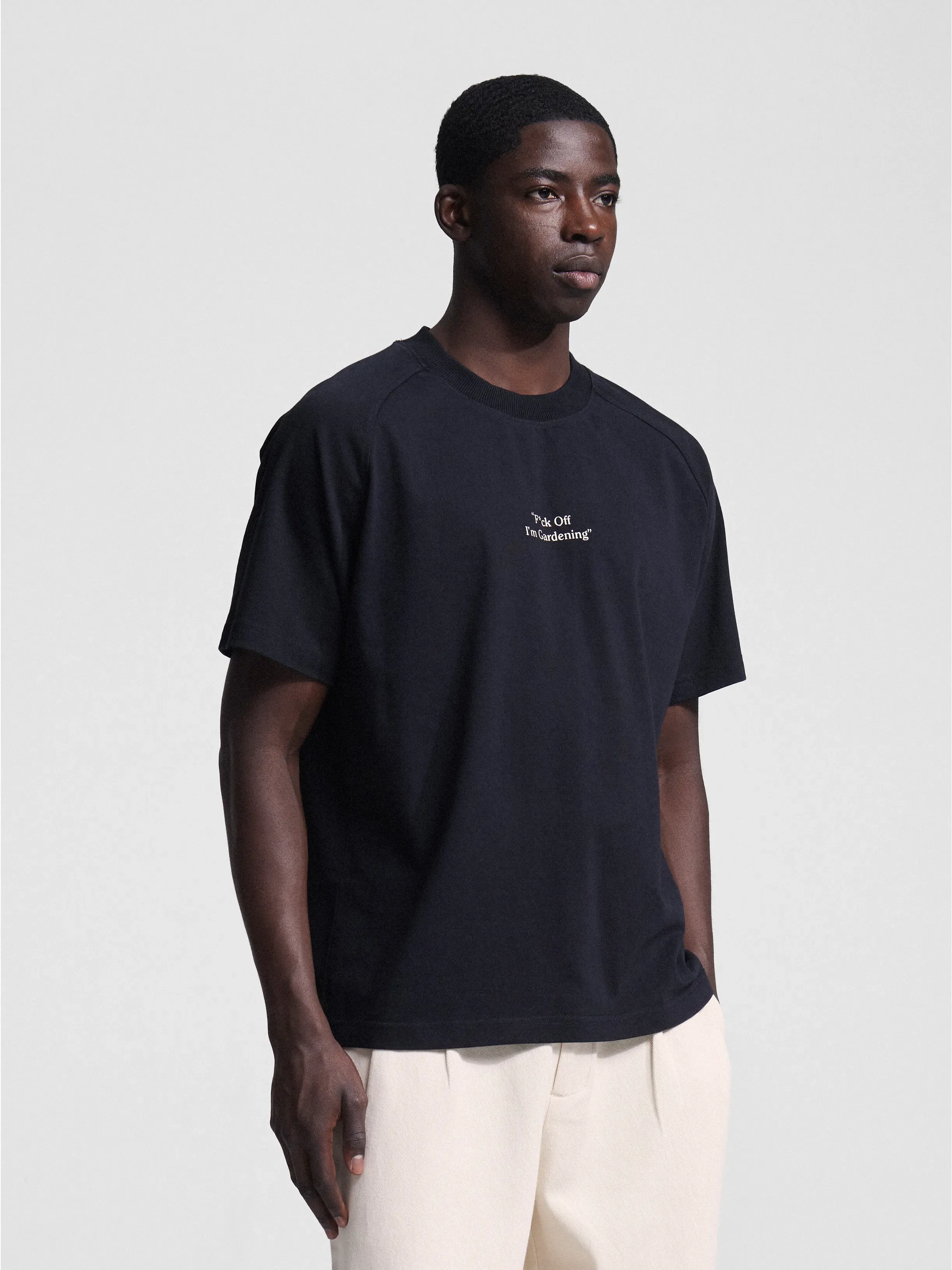 F*ck Off I'm Gardening Raglan T-shirt - Black sold by Bram's Fruit product image thumbnail 2