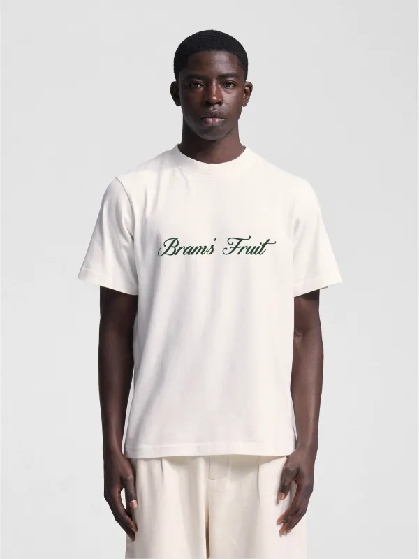 Script Logo T-shirt - White made by Bram's Fruit