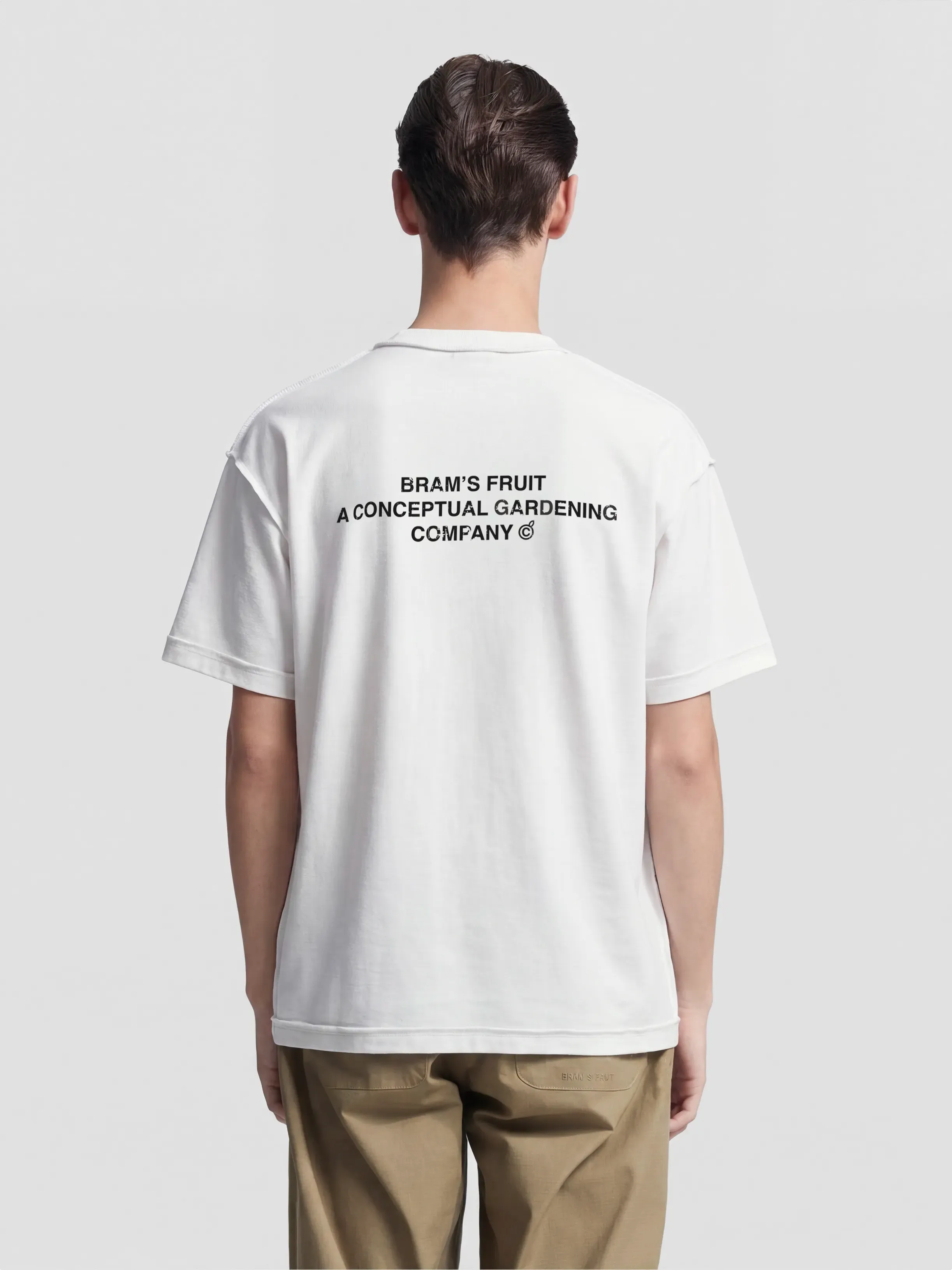 Stamp Inside Out T-shirt - White sold by Bram's Fruit