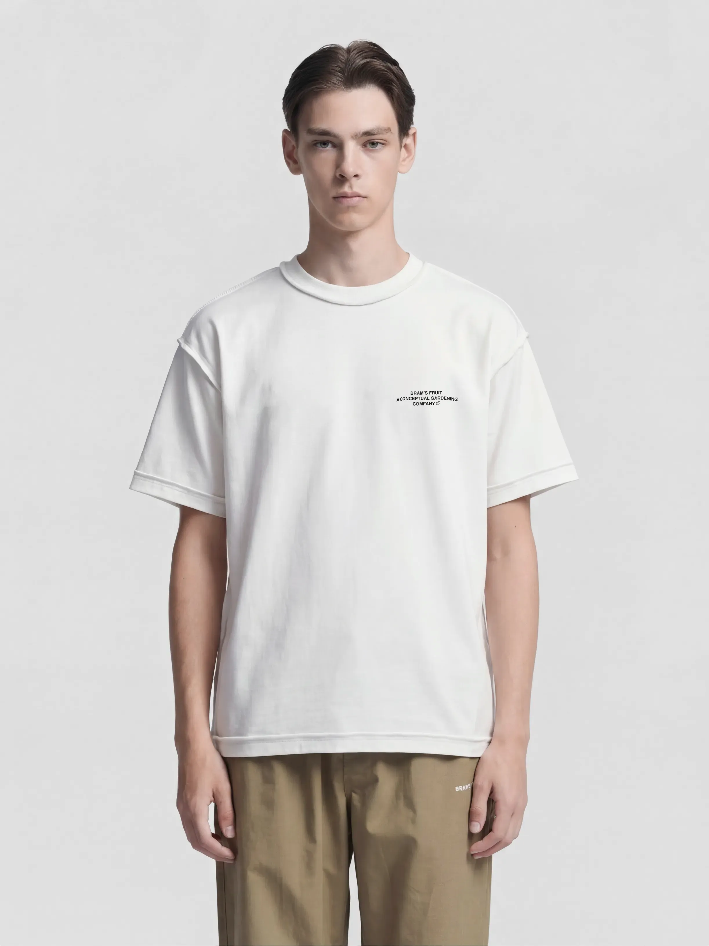 Stamp Inside Out T-shirt - White sold by Bram's Fruit product image thumbnail 2