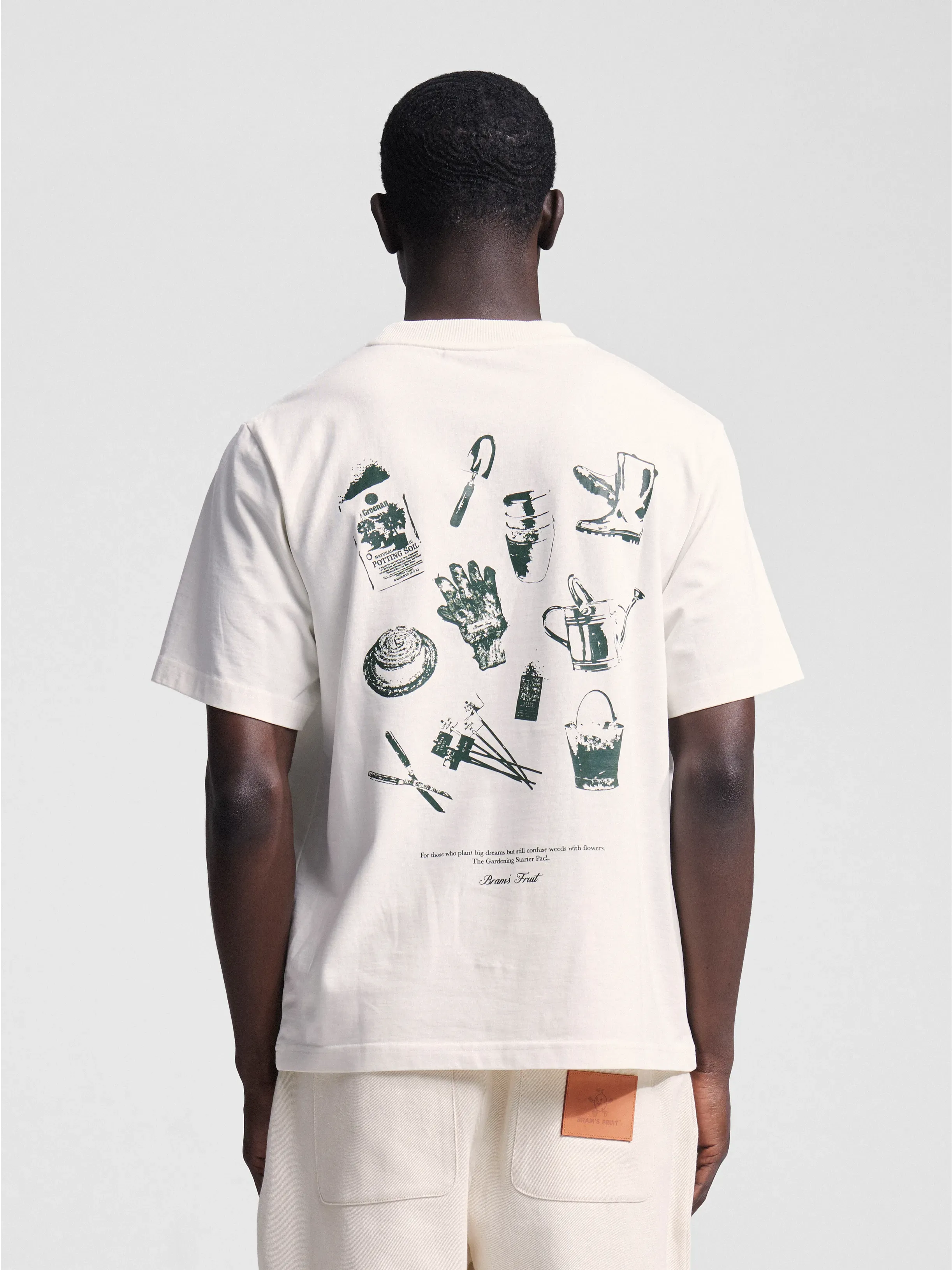 Gardening Kit T-shirt - White sold by Bram's Fruit