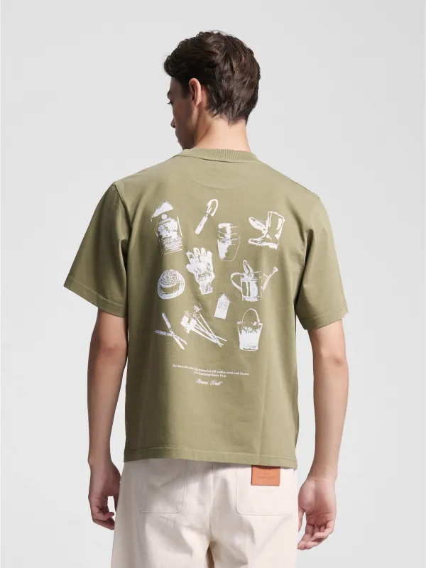 Gardening Kit T-shirt - Olive Green sold by Bram's Fruit