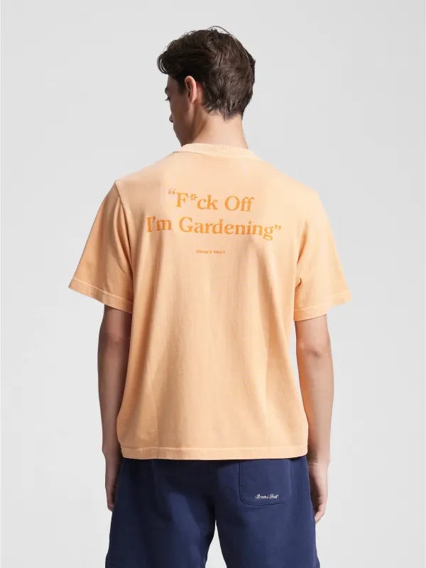 Distressed F*ck Off I'm Gardening T-shirt - Washed Orange made by Bram's Fruit