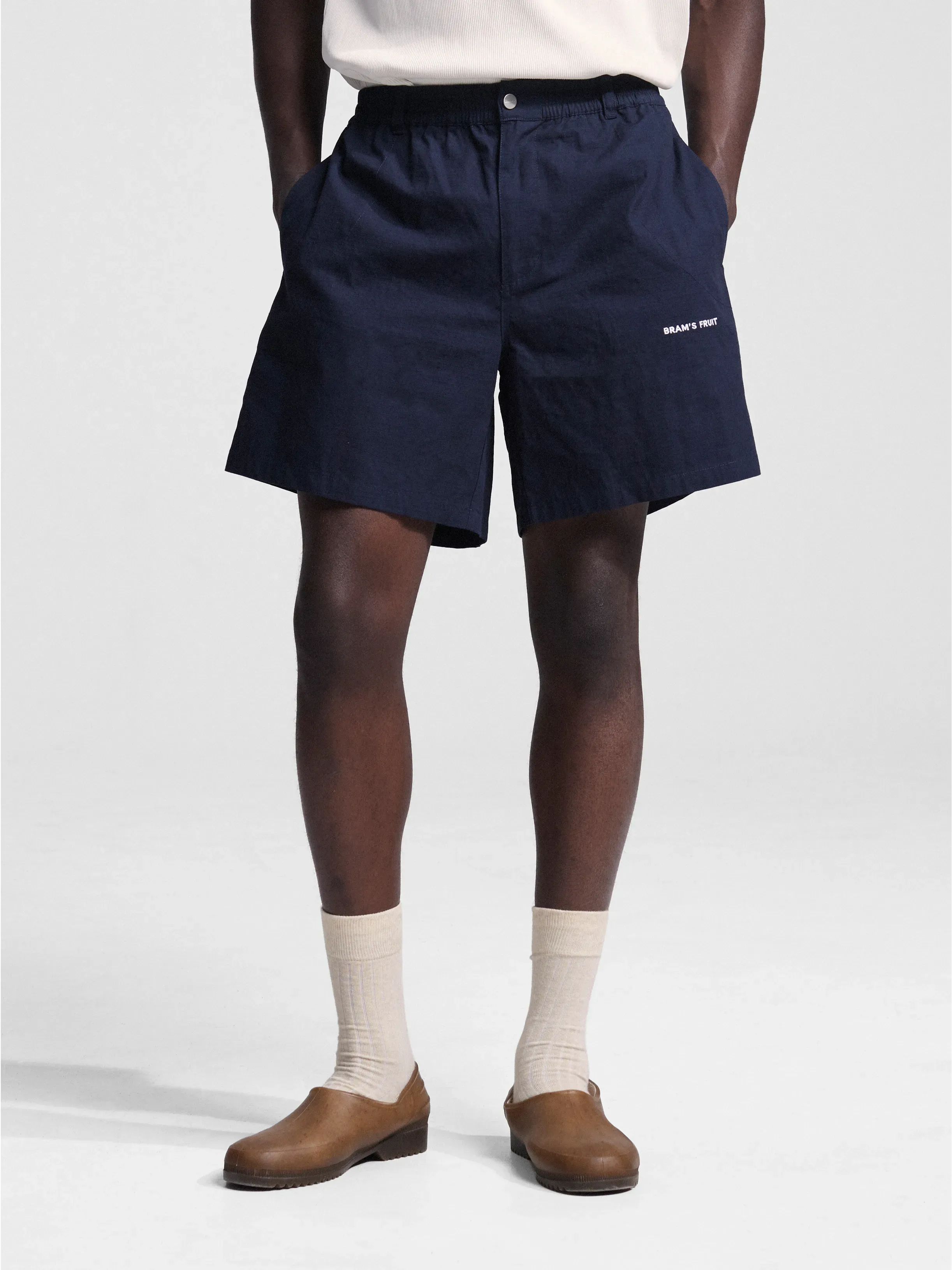Ripstop Text Logo Shorts - Navy sold by Bram's Fruit