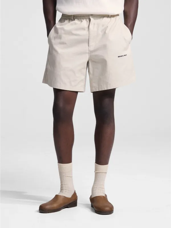 Ripstop Text Logo Shorts - Off White made by Bram's Fruit
