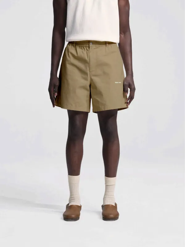Ripstop Text Logo Shorts - Olive Green made by Bram's Fruit
