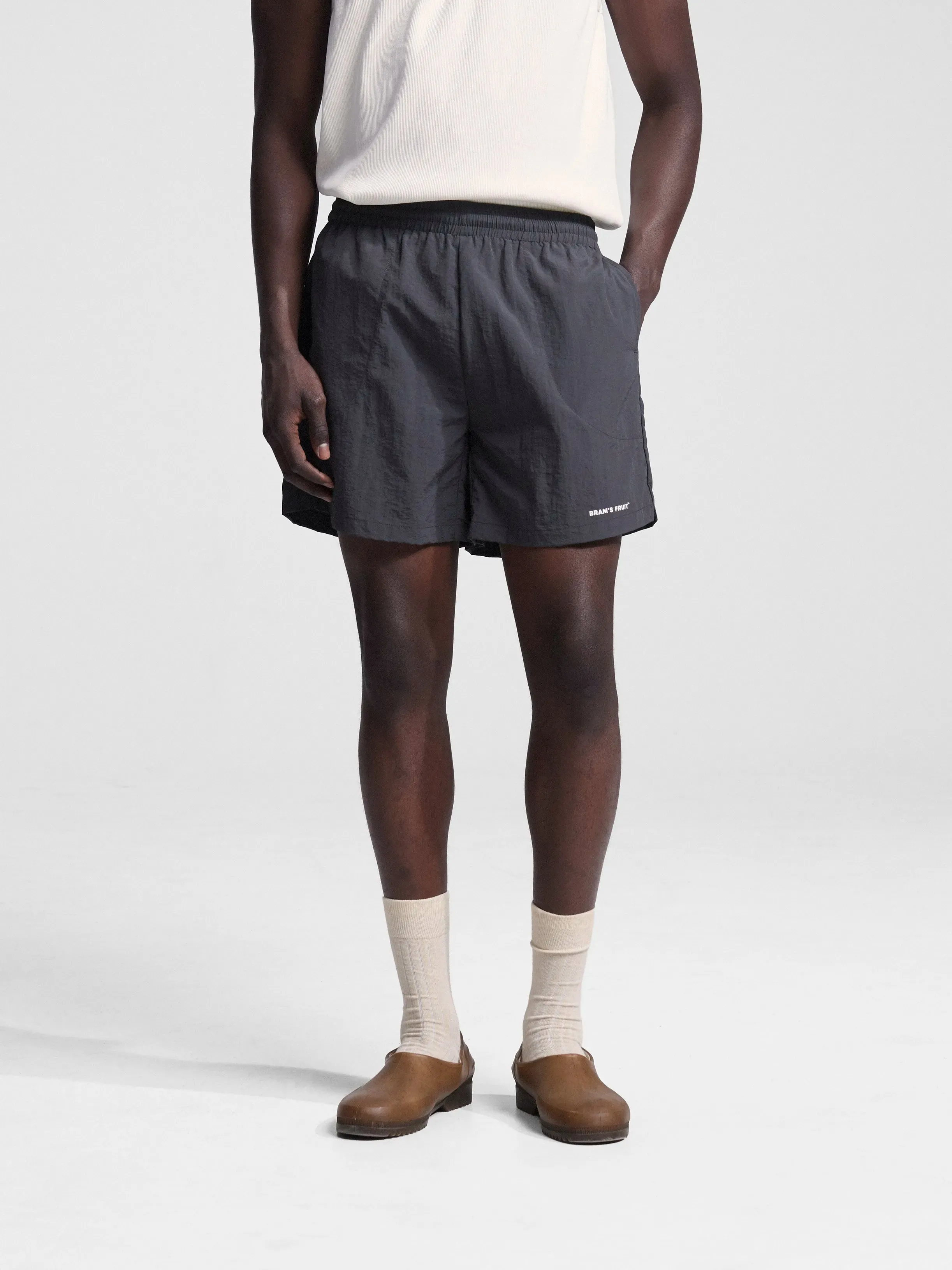 Logo Shorts - Charcoal sold by Bram's Fruit