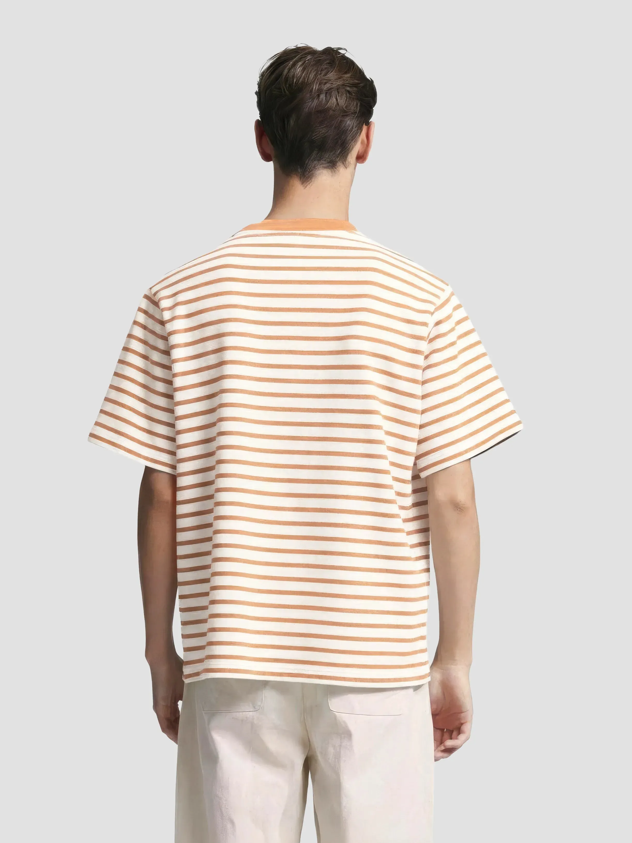 Varsity Striped T-shirt - Orange sold by Bram's Fruit product image thumbnail 2