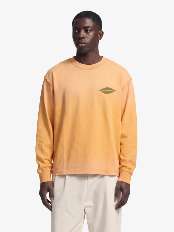 Distressed Leaf Longsleeve - Orange made by Bram's Fruit