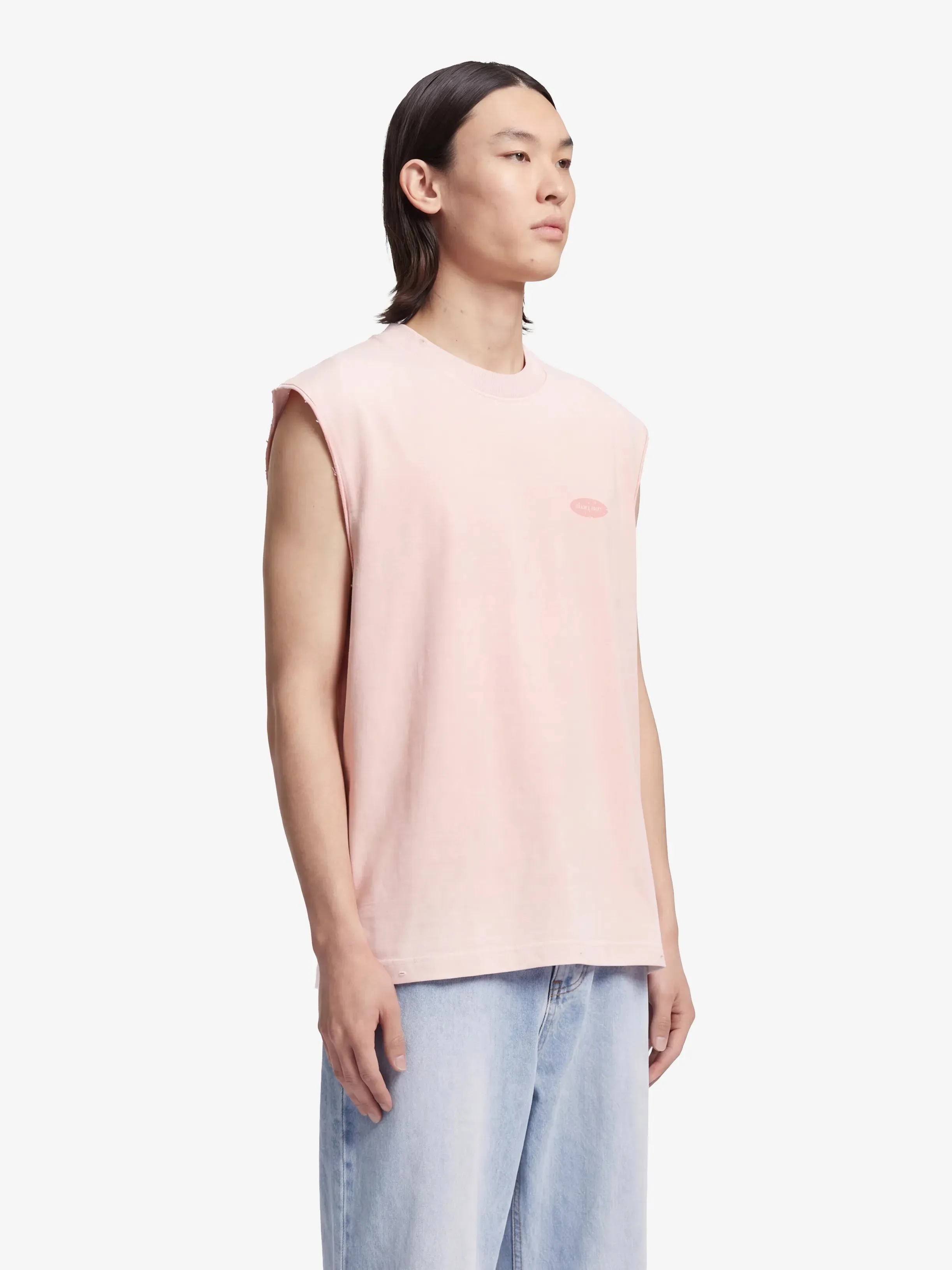 Distressed “F*ck Off I'm Gardening” Sleeveless T-shirt - Strawberry Milkshake Pink sold by Bram's Fruit product image thumbnail 3