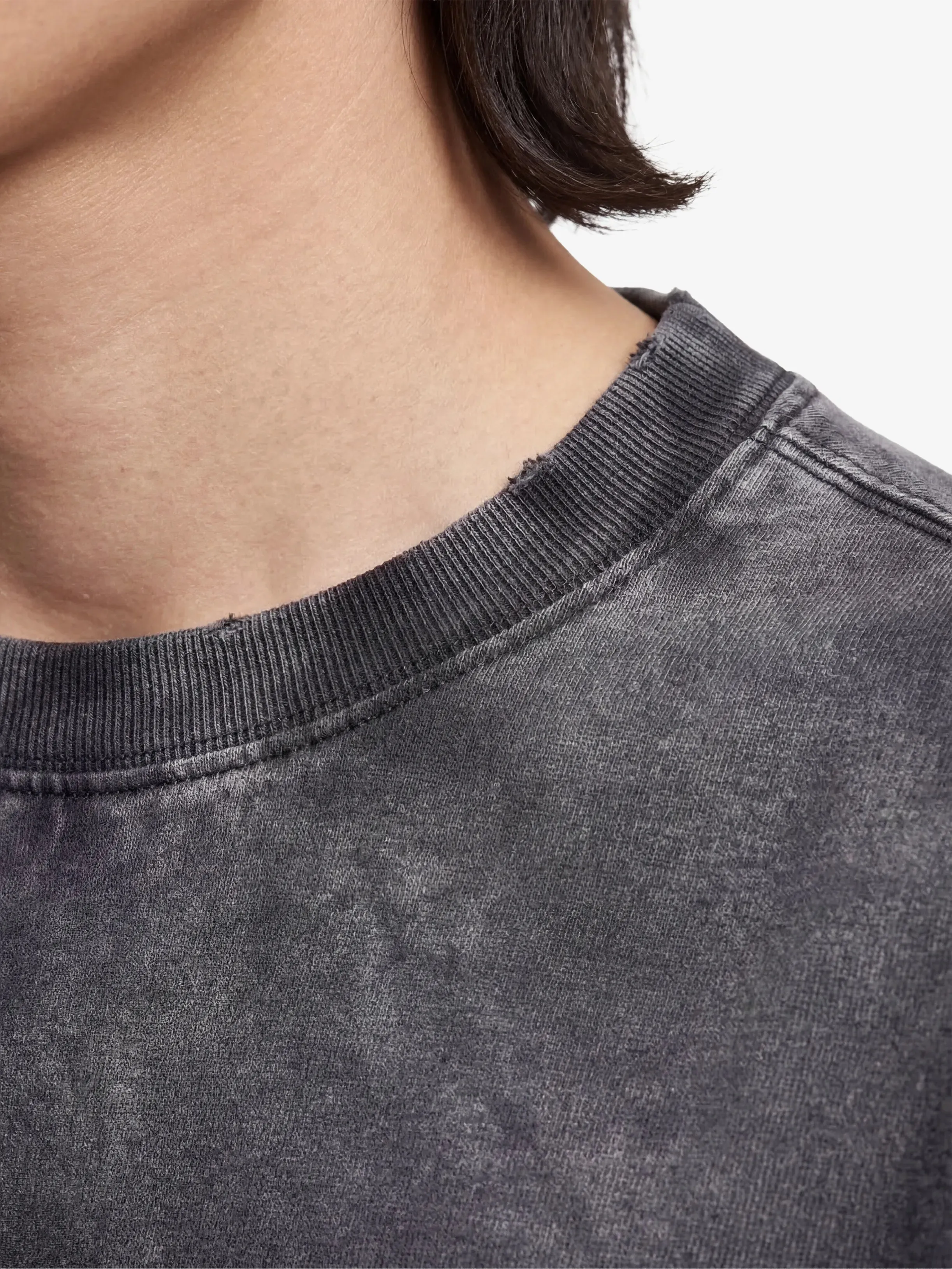 Distressed Script Logo Longsleeve - Shadow Black sold by Bram's Fruit product image thumbnail 4