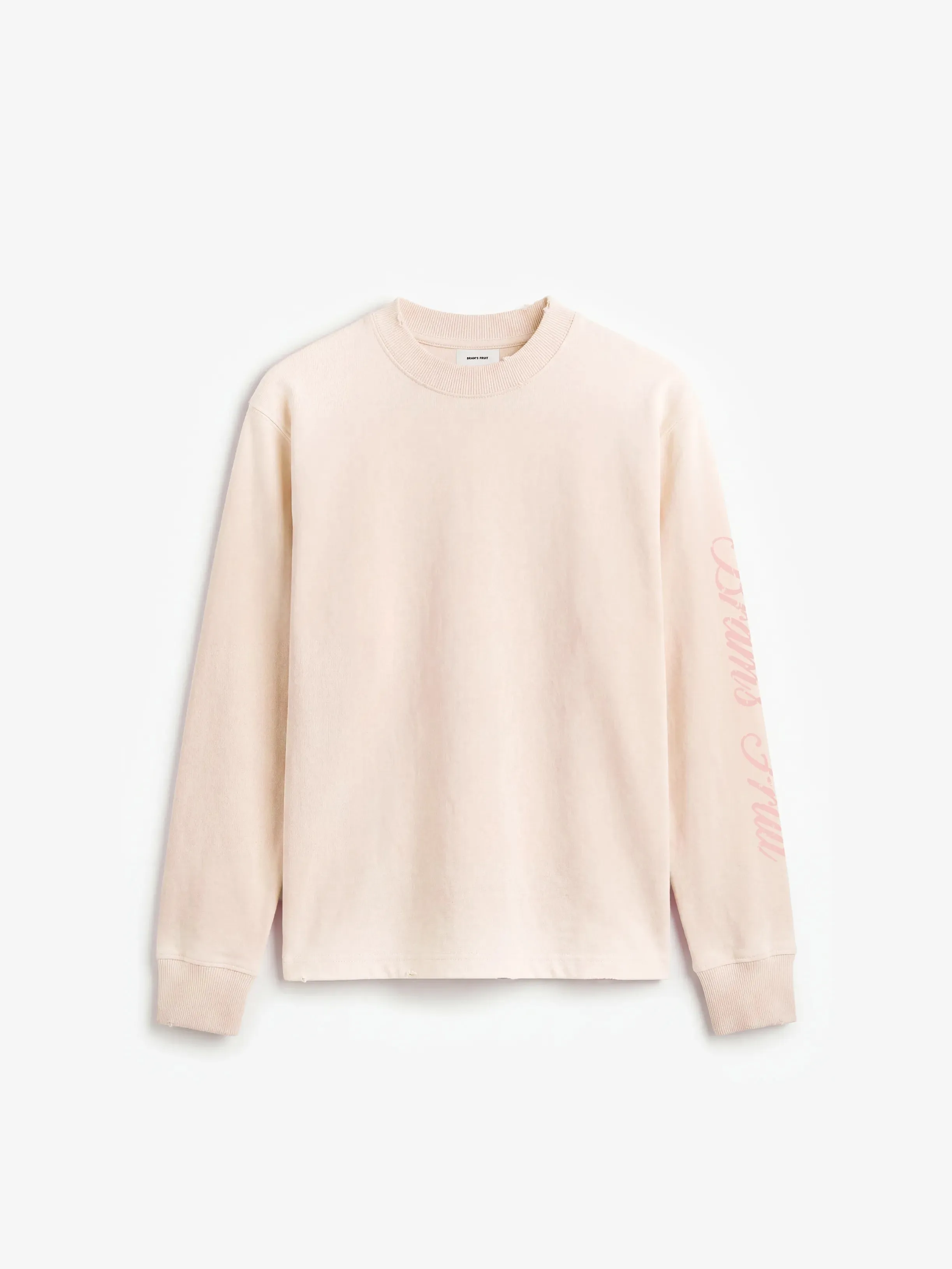 Distressed Script Logo Longsleeve - Strawberry Milkshake Pink sold by Bram's Fruit product image thumbnail 5