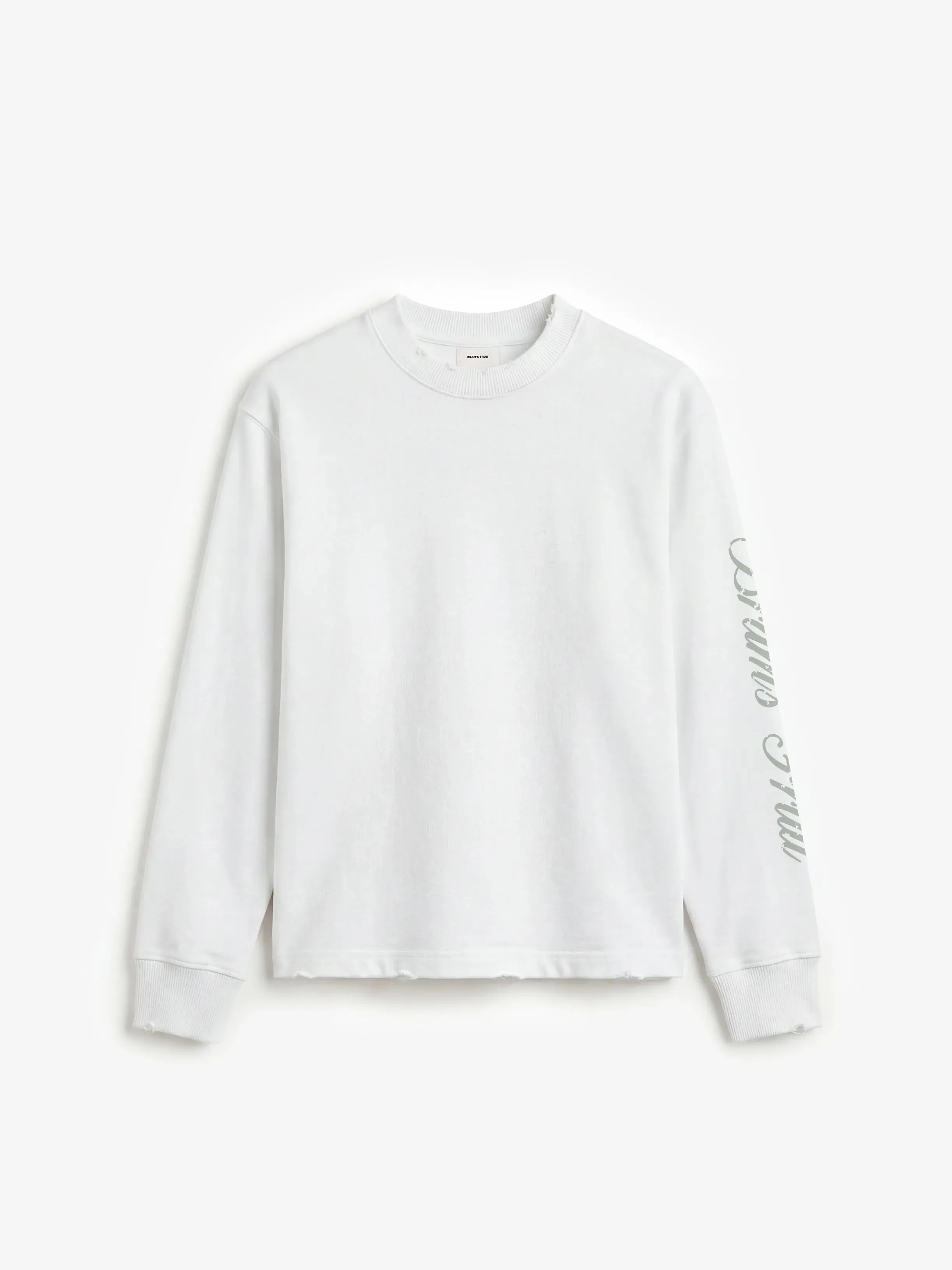 Distressed Script Logo Longsleeve - Off White sold by Bram's Fruit product image thumbnail 5