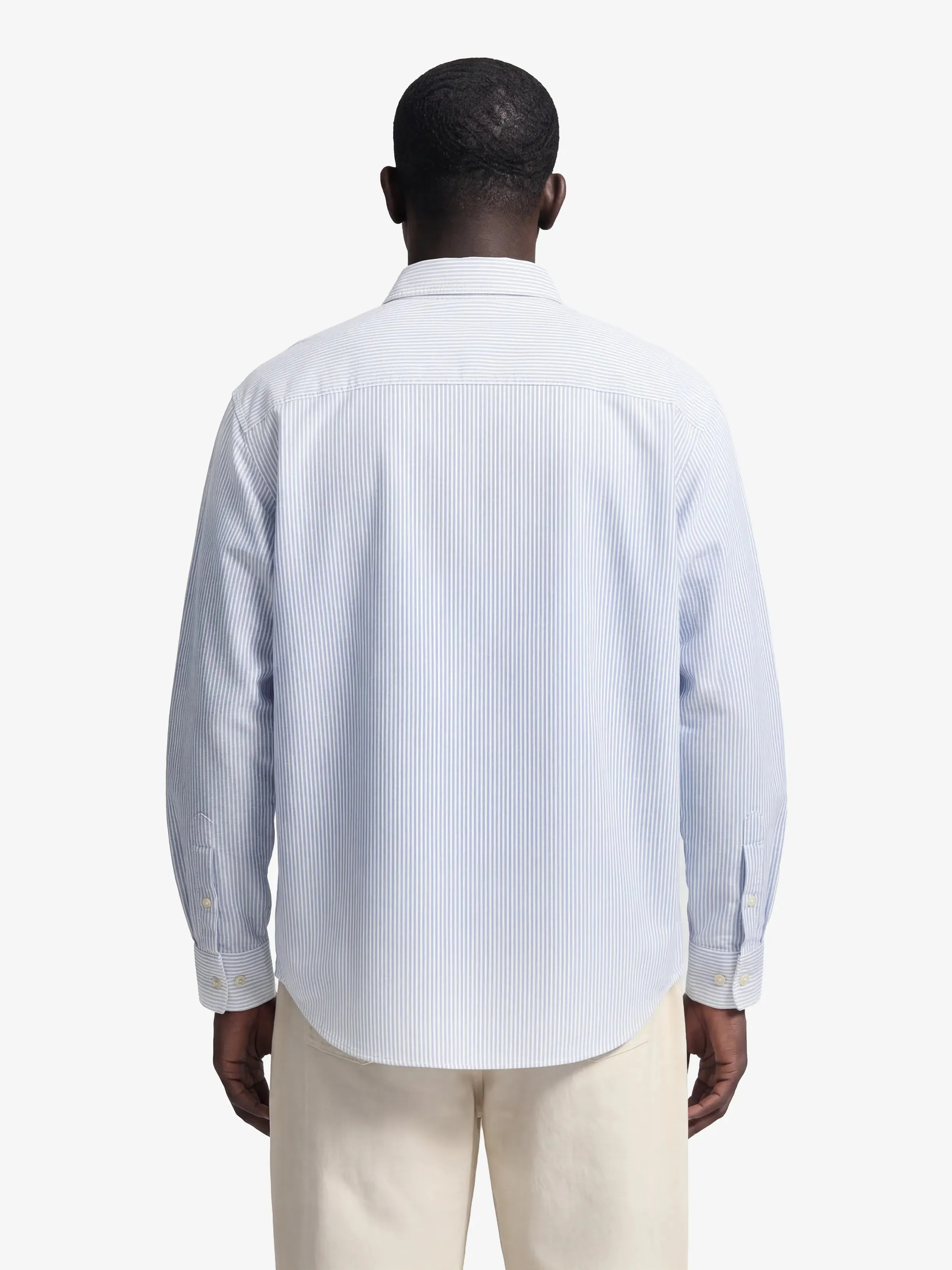 Distressed Oxford Shirt Longsleeve - Light Blue sold by Bram's Fruit product image thumbnail 3
