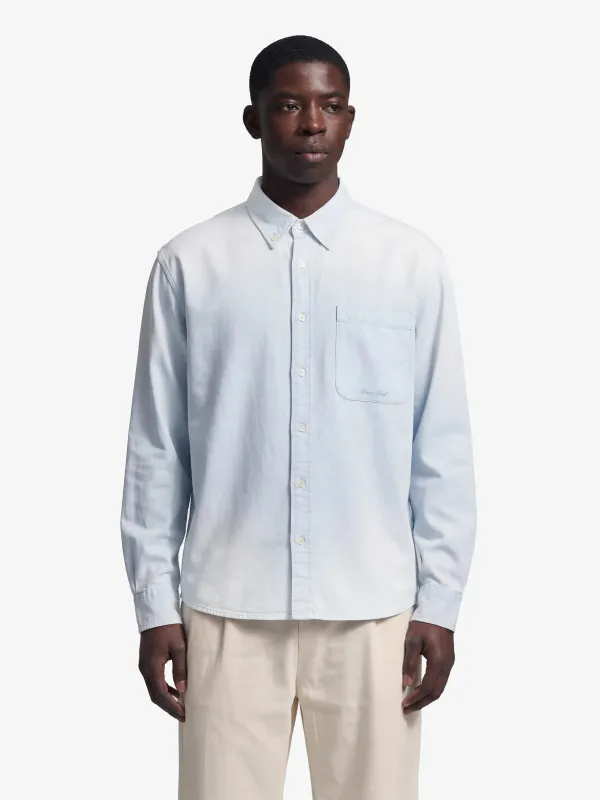 Script Logo Shirt Longsleeve - Blueberry Blue made by Bram's Fruit
