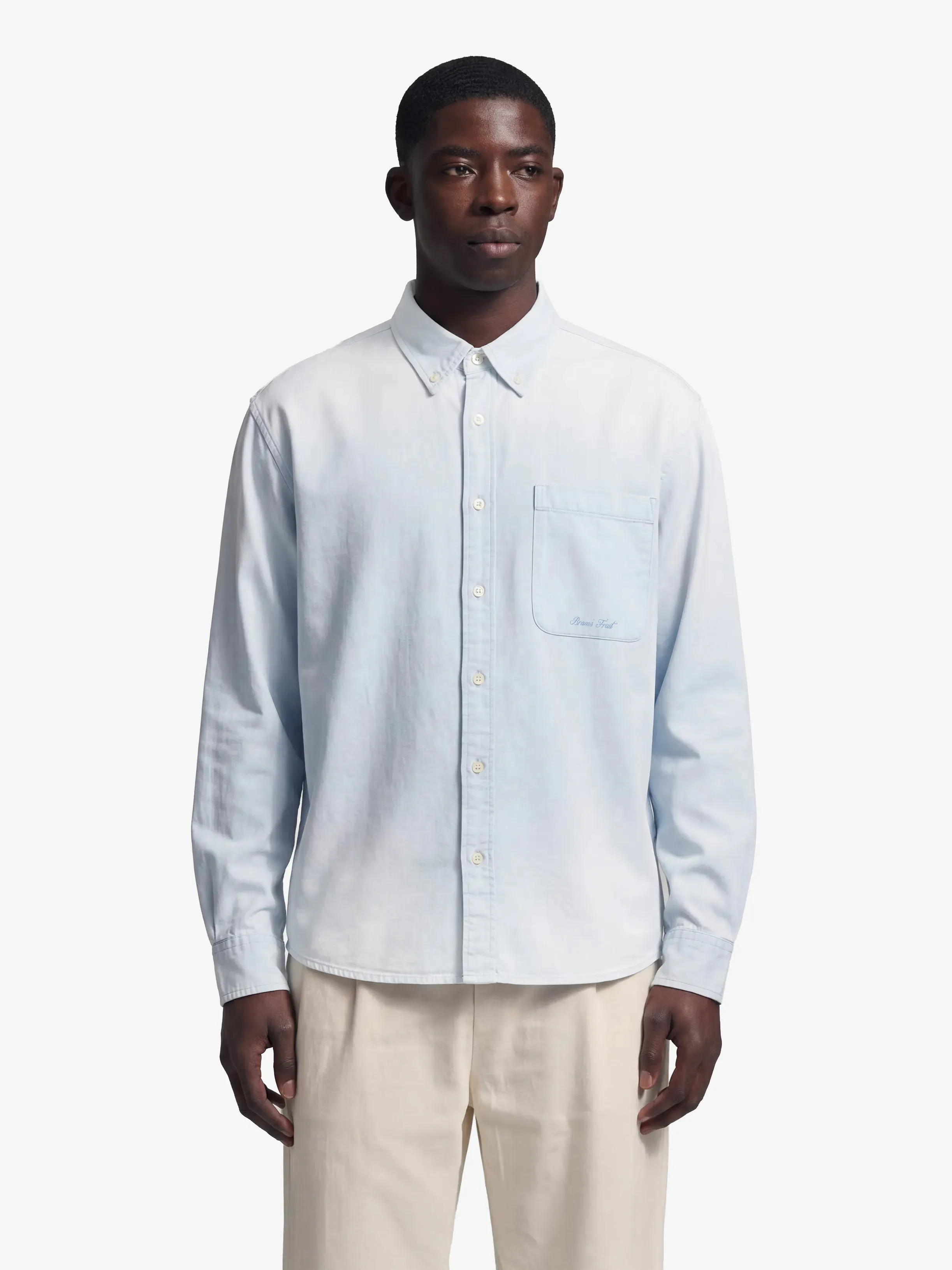 Script Logo Shirt Longsleeve - Blueberry Blue sold by Bram's Fruit