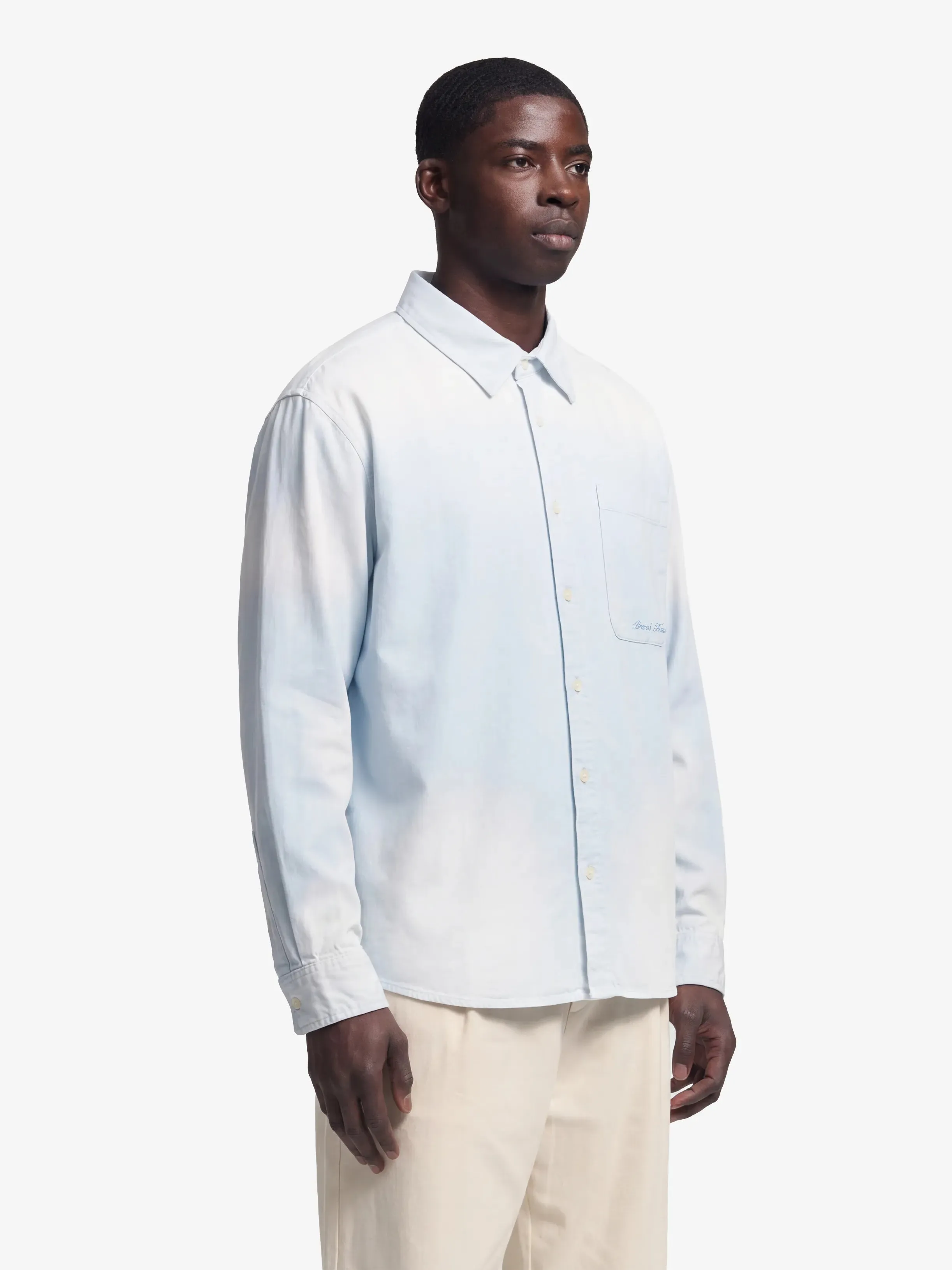 Script Logo Shirt Longsleeve - Blueberry Blue sold by Bram's Fruit product image thumbnail 2