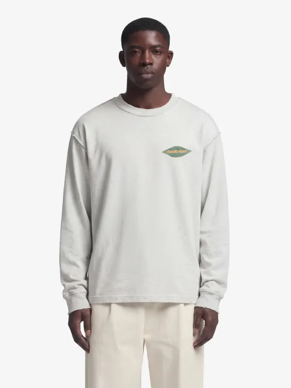 Distressed Leaf Longsleeve - Grey Melange made by Bram's Fruit