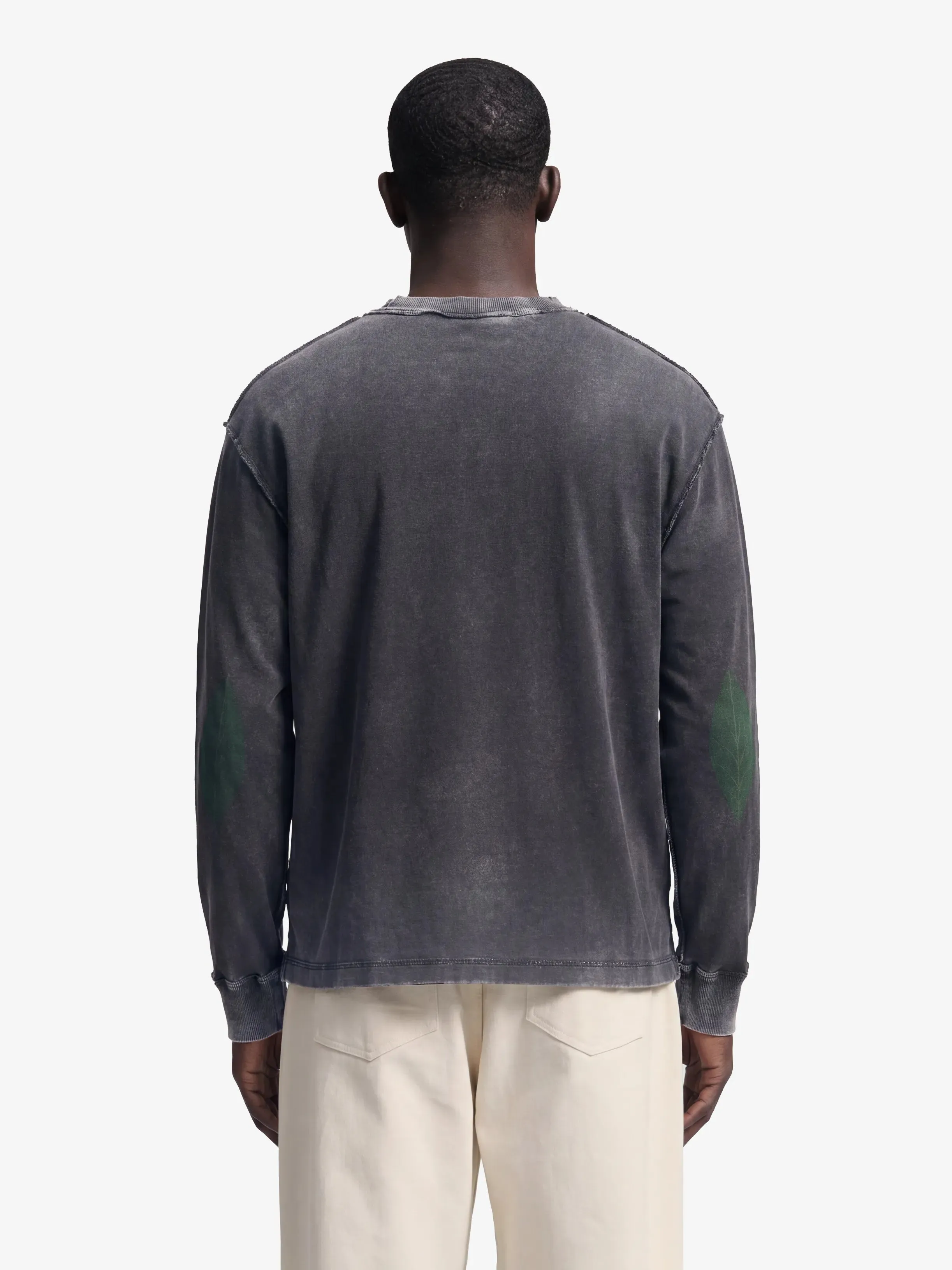 Distressed Leaf Longsleeve - Shadow Black sold by Bram's Fruit product image thumbnail 3