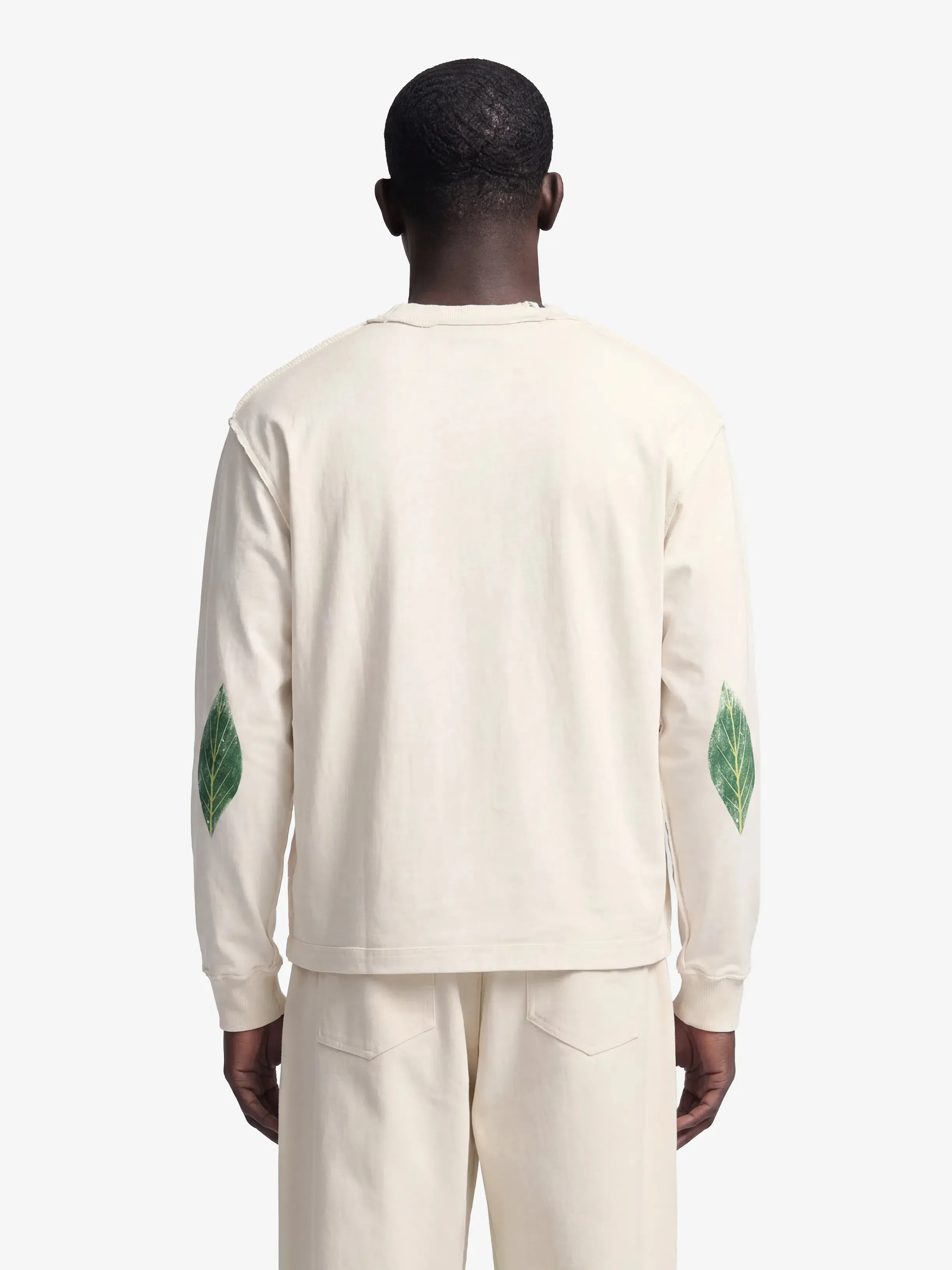 Distressed Leaf Longsleeve - Off White sold by Bram's Fruit product image thumbnail 3