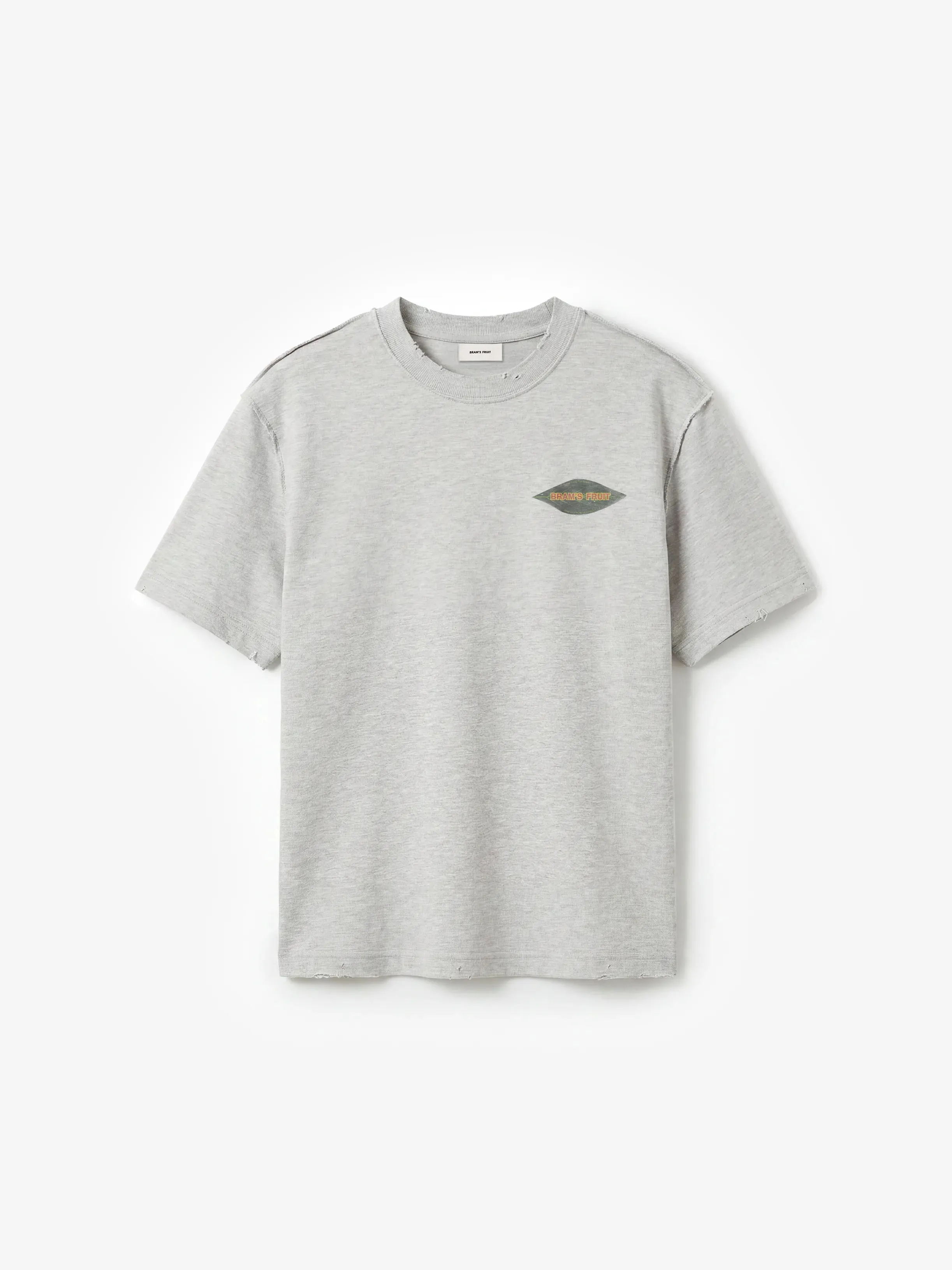 Distressed Leaf T-shirt - Grey Melange sold by Bram's Fruit product image thumbnail 5