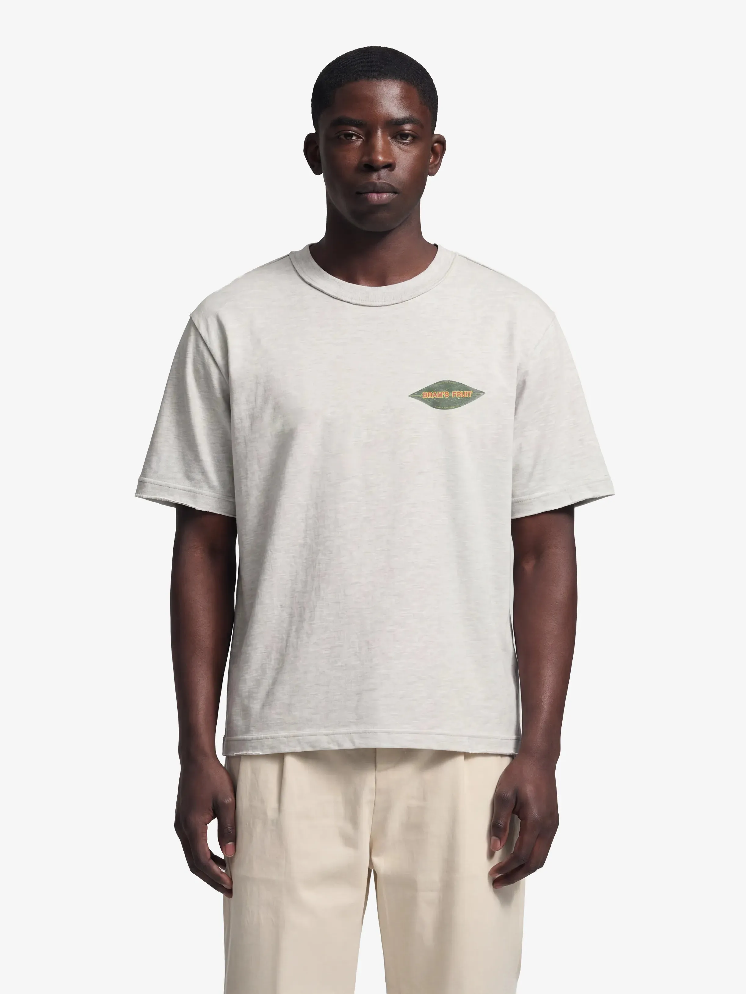 Distressed Leaf T-shirt - Grey Melange sold by Bram's Fruit product image thumbnail 2
