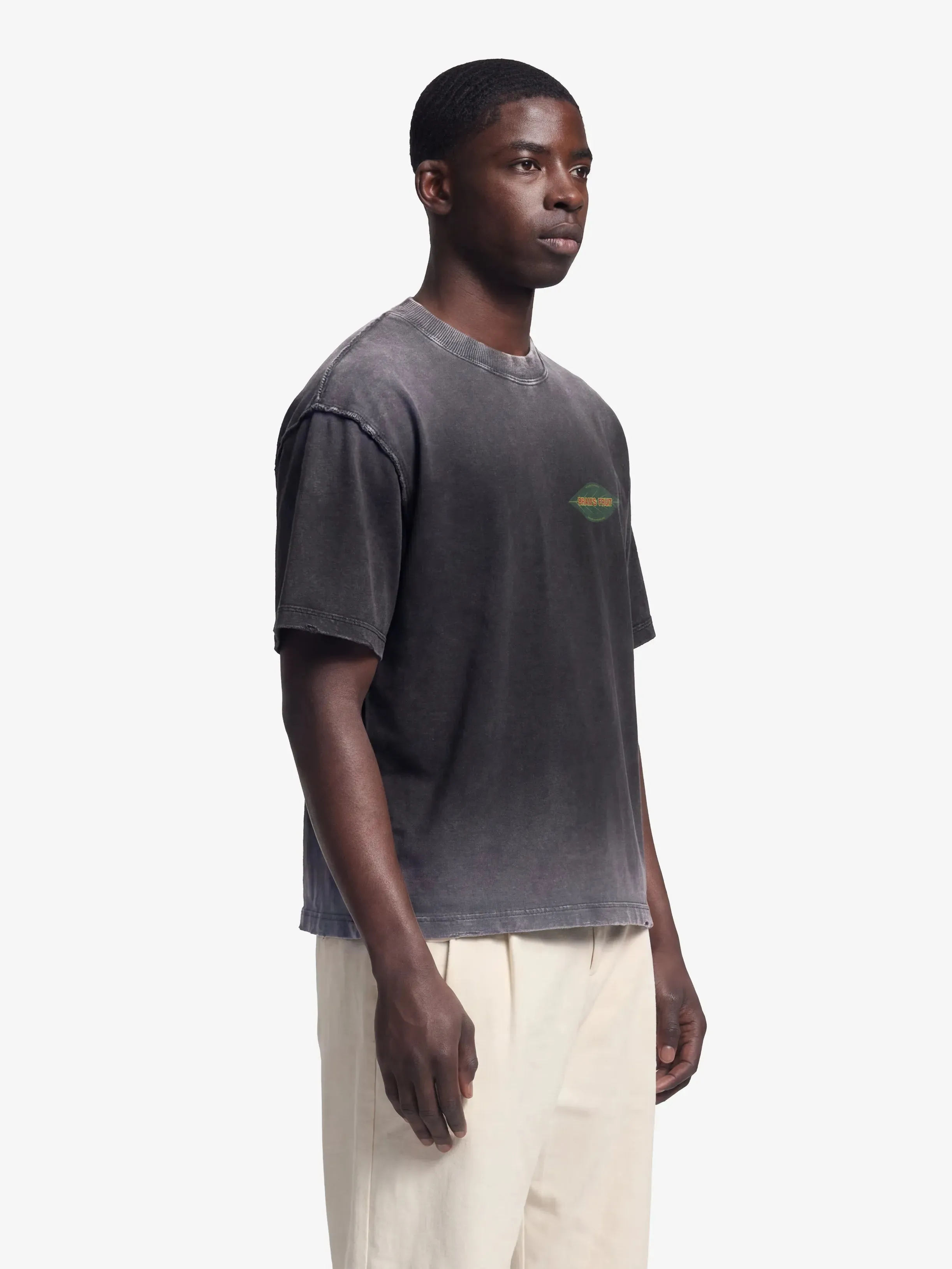 Distressed Leaf T-shirt - Shadow Black sold by Bram's Fruit product image thumbnail 3