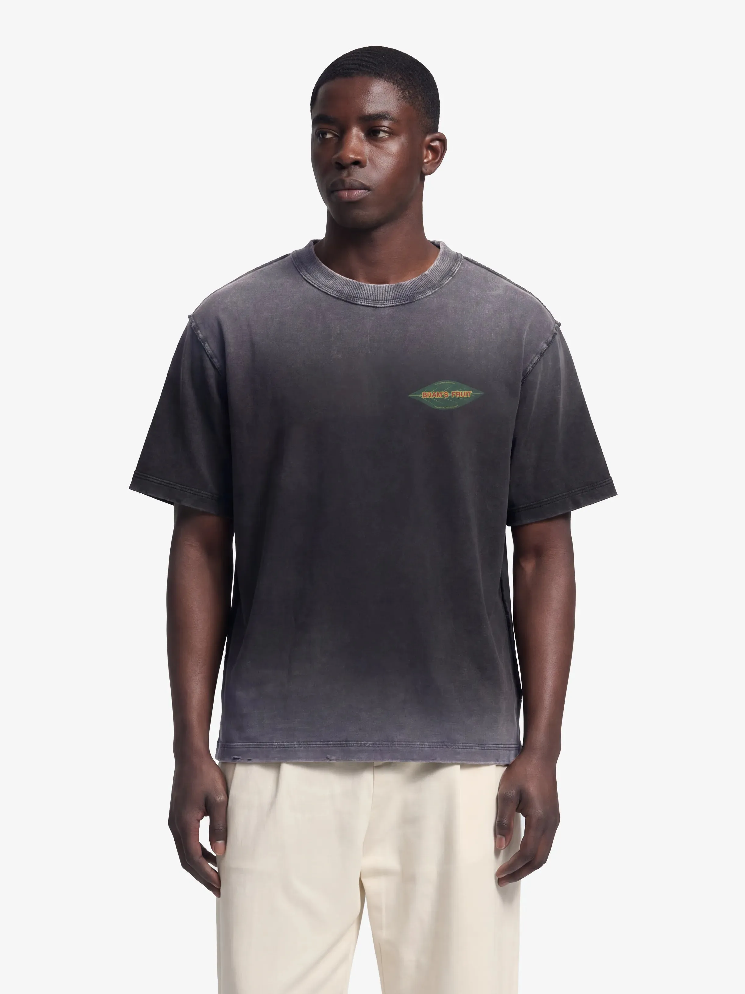 Distressed Leaf T-shirt - Shadow Black sold by Bram's Fruit product image thumbnail 2