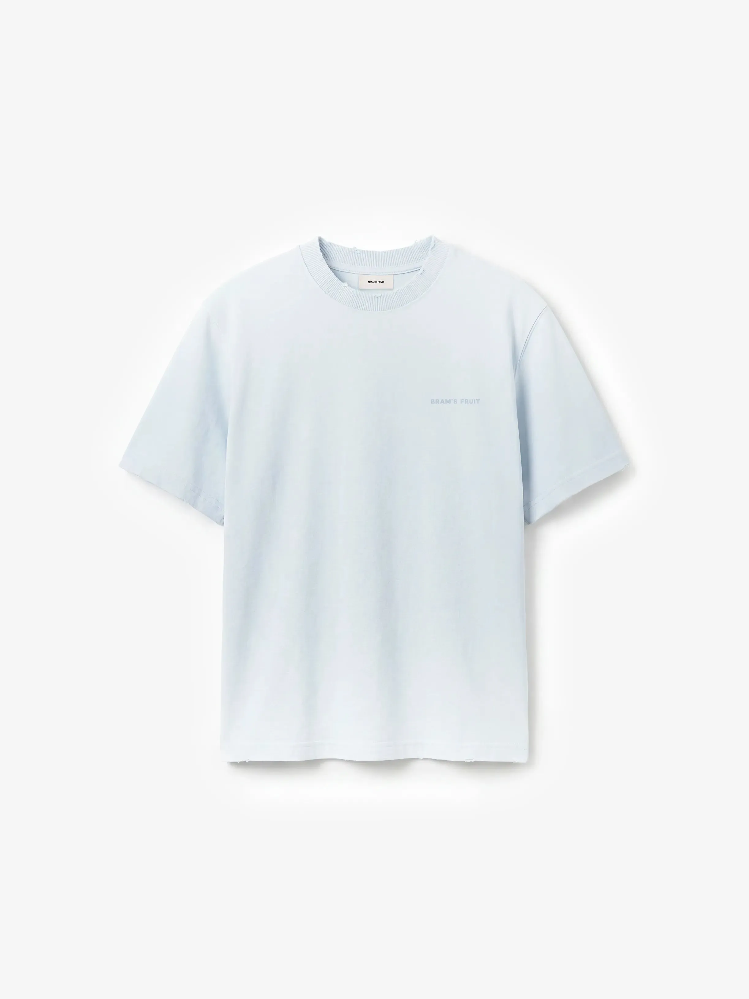 Distressed Big Lemon Outline T-shirt - Blueberry Blue sold by Bram's Fruit product image thumbnail 5