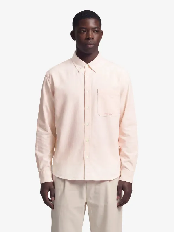 Script Logo Shirt Longsleeve - Strawberry Milkshake Pink made by Bram's Fruit