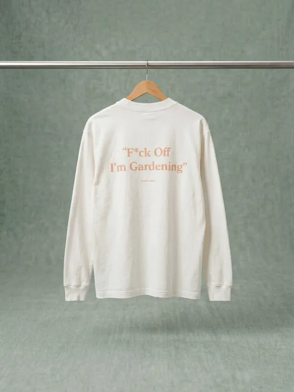 F*ck Off I'm Gardening Longsleeve Distressed - World Cup Orange made by Bram's Fruit