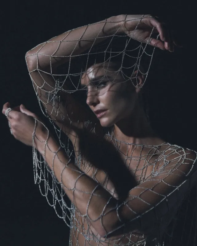 Caged Chain Sleeve Top sold by MHART