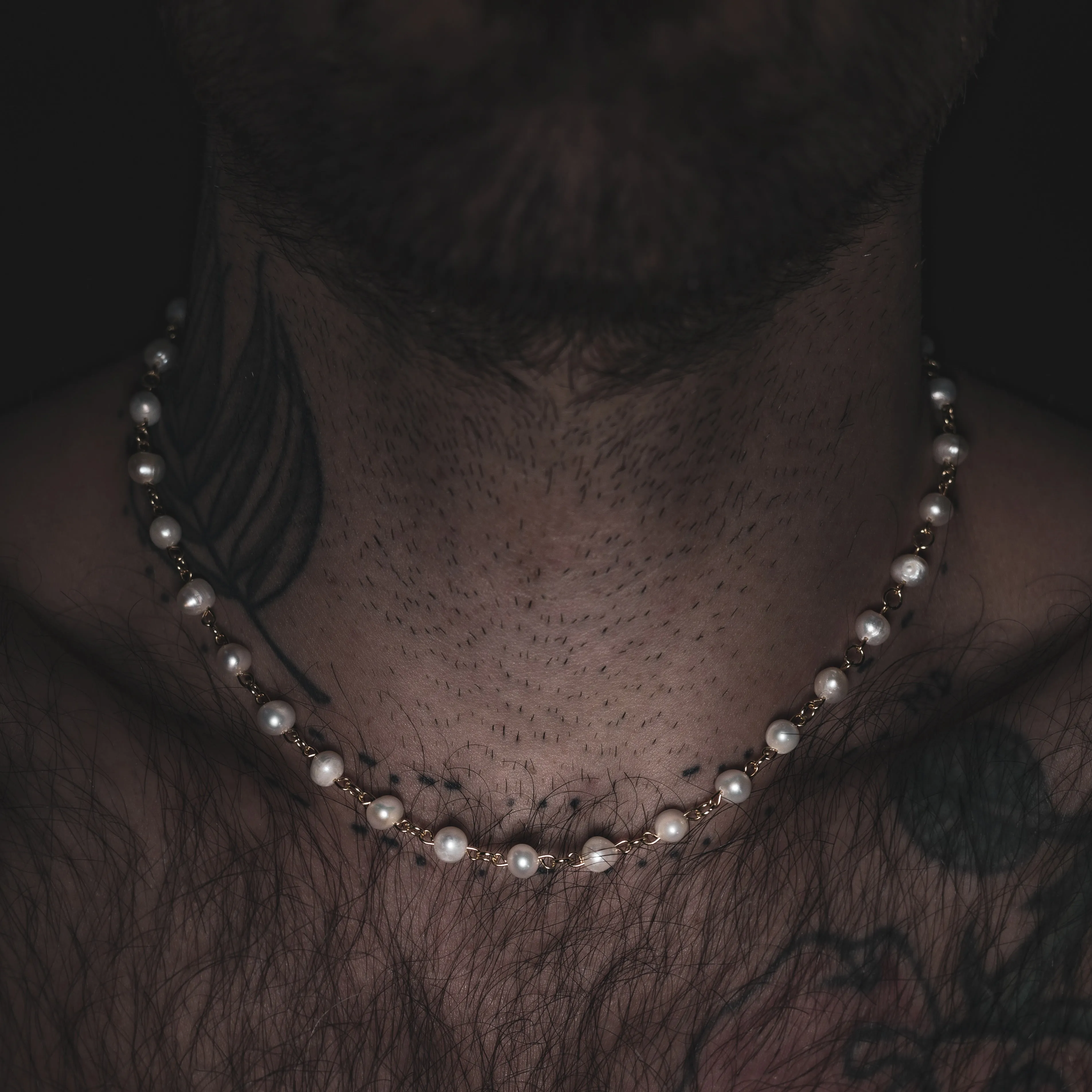 Linked 14k Gold Pearl Necklace sold by MHART product image thumbnail 2