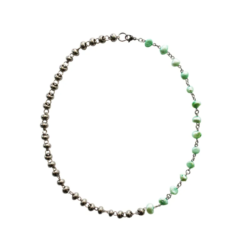 Split Green Pearl Necklace sold by MHART