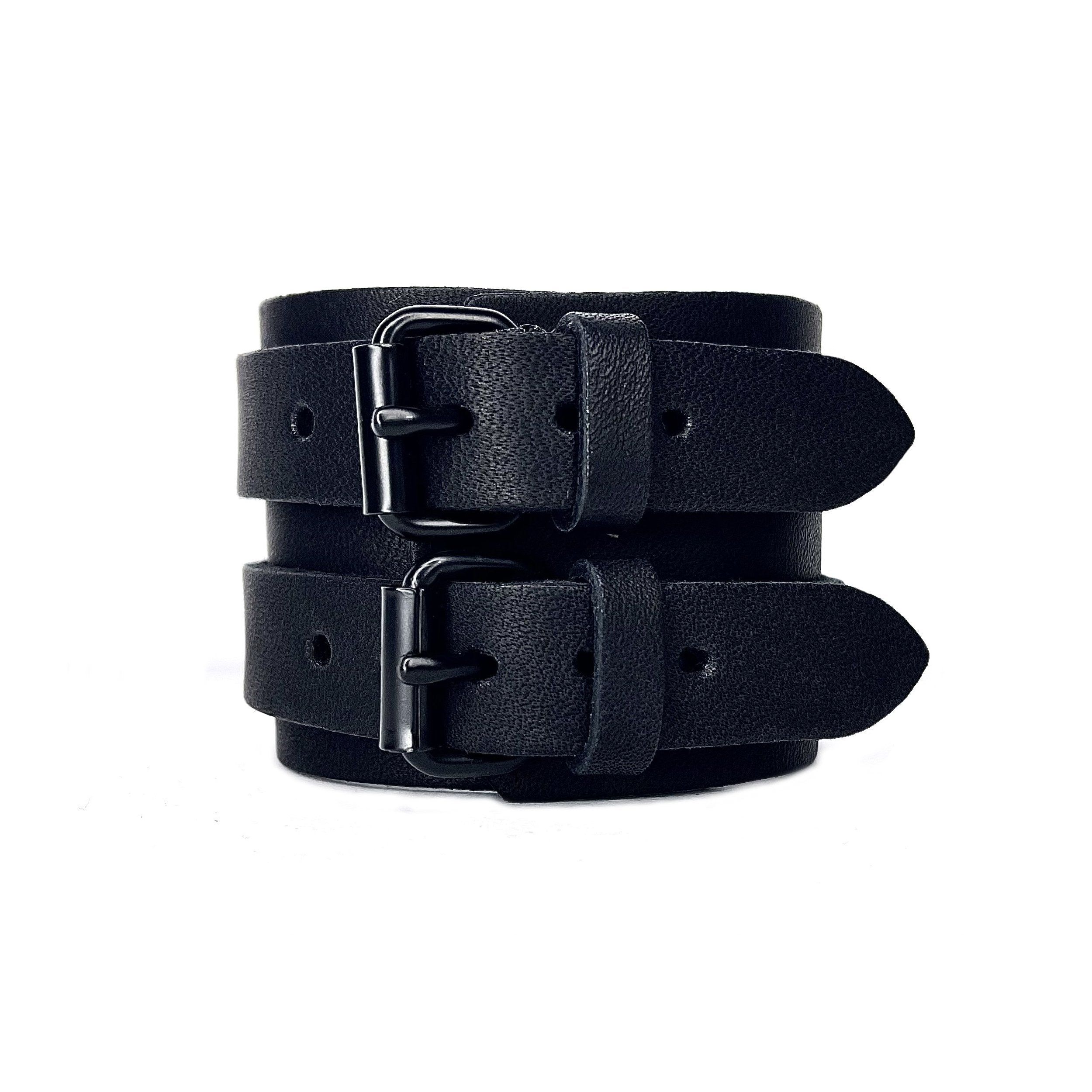Black Double Buckle Cuff sold by MHART