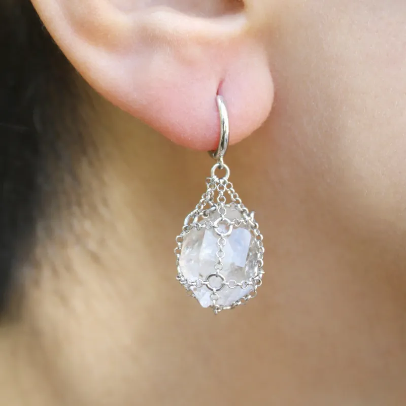 Single Caged Quartz Earring sold by MHART