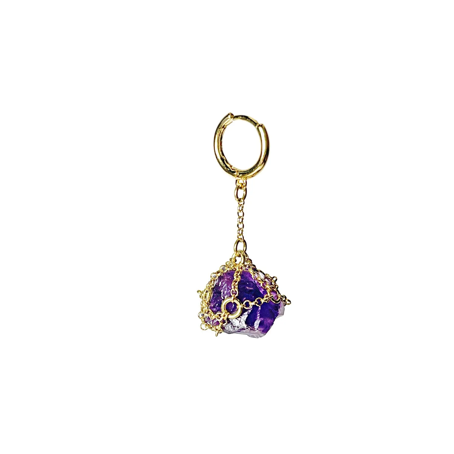 Caged Web Amethyst Drop Earring sold by MHART product image thumbnail 2