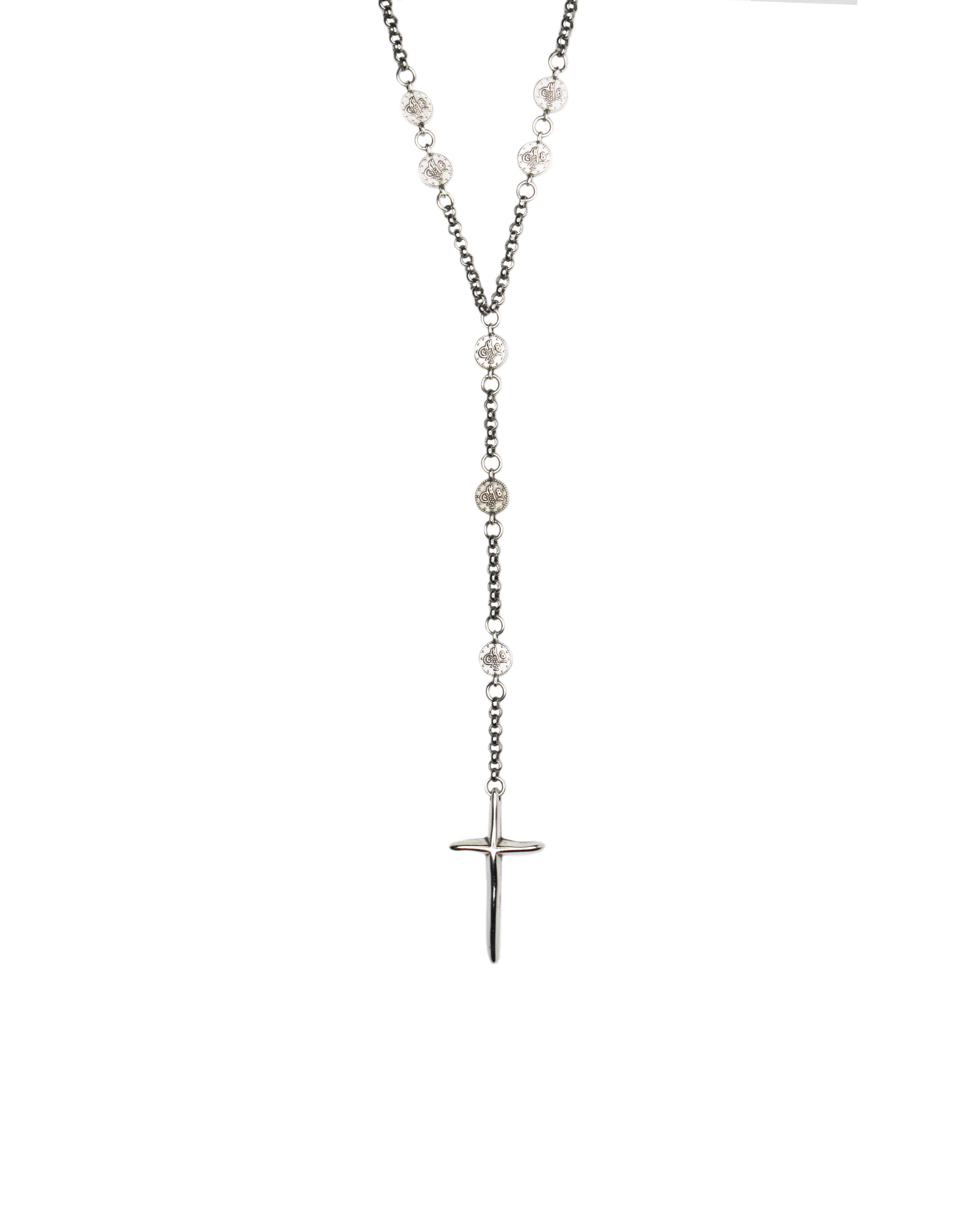 Cross Coin Rosary Necklace sold by MHART