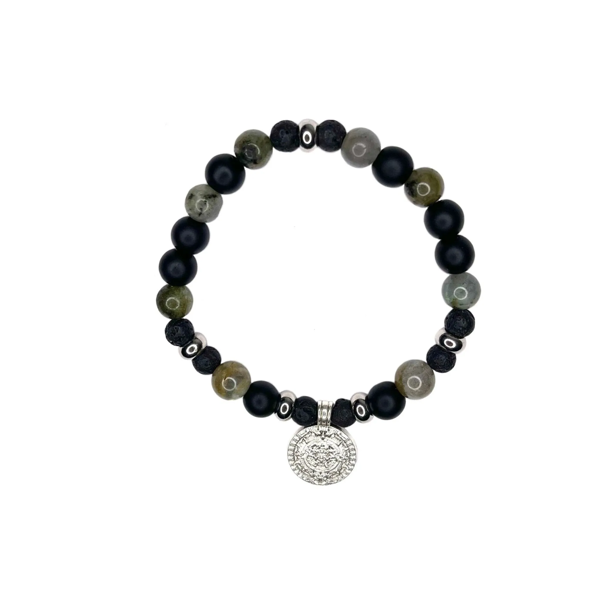 Labradorite, Onyx Coin Bracelet sold by MHART