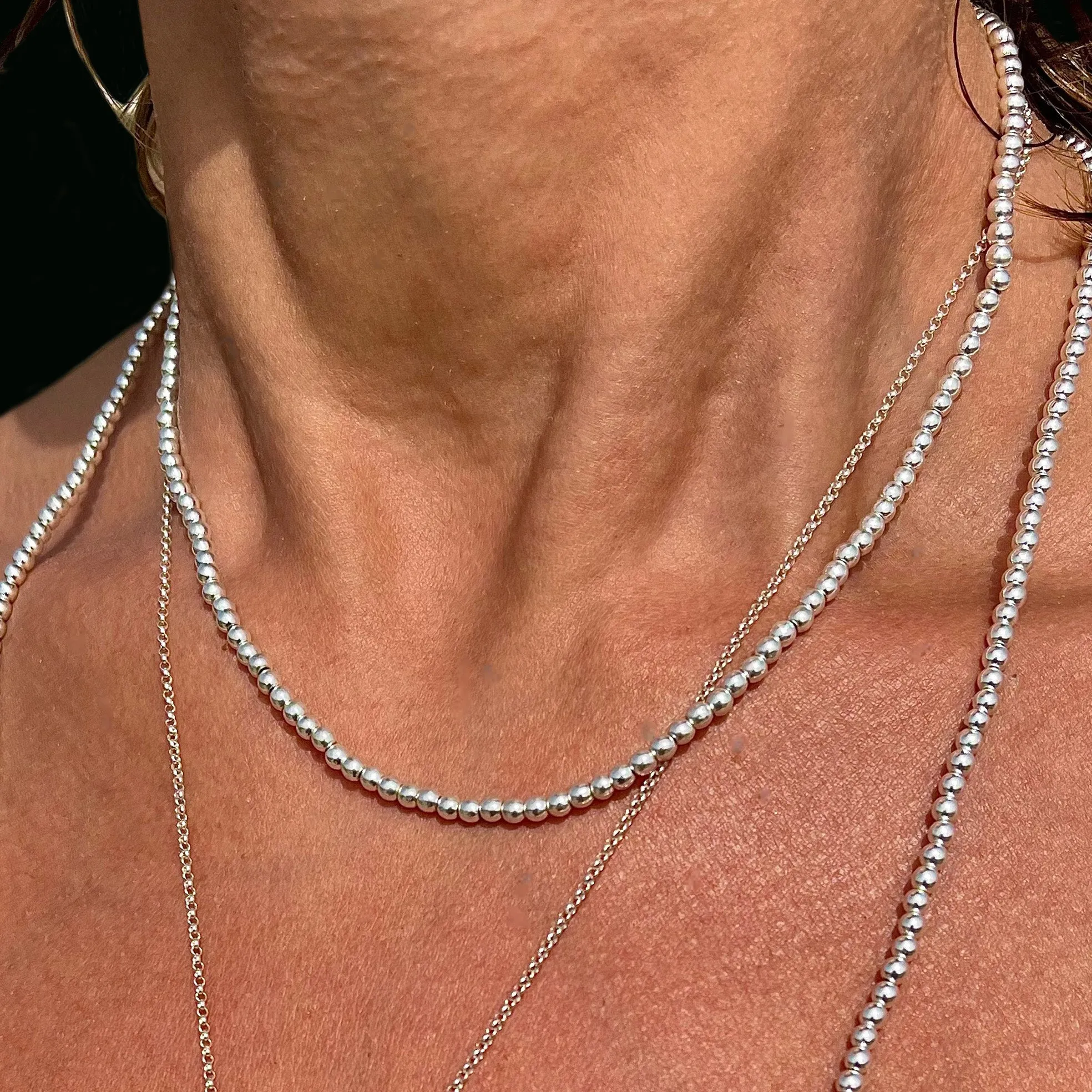 Silver Hematite Short Necklace sold by MHART product image thumbnail 2