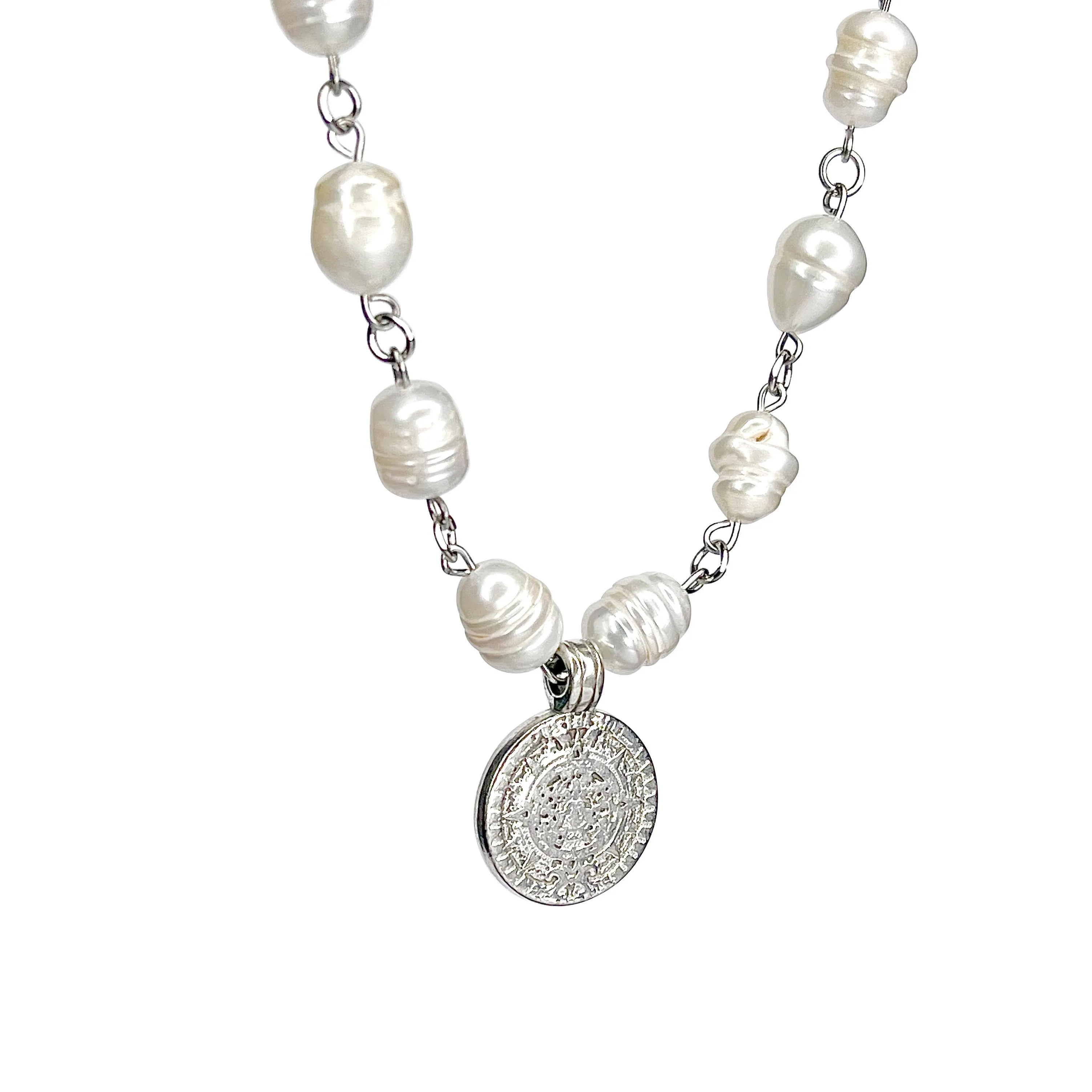 Pearl Coin Necklace sold by MHART product image thumbnail 2