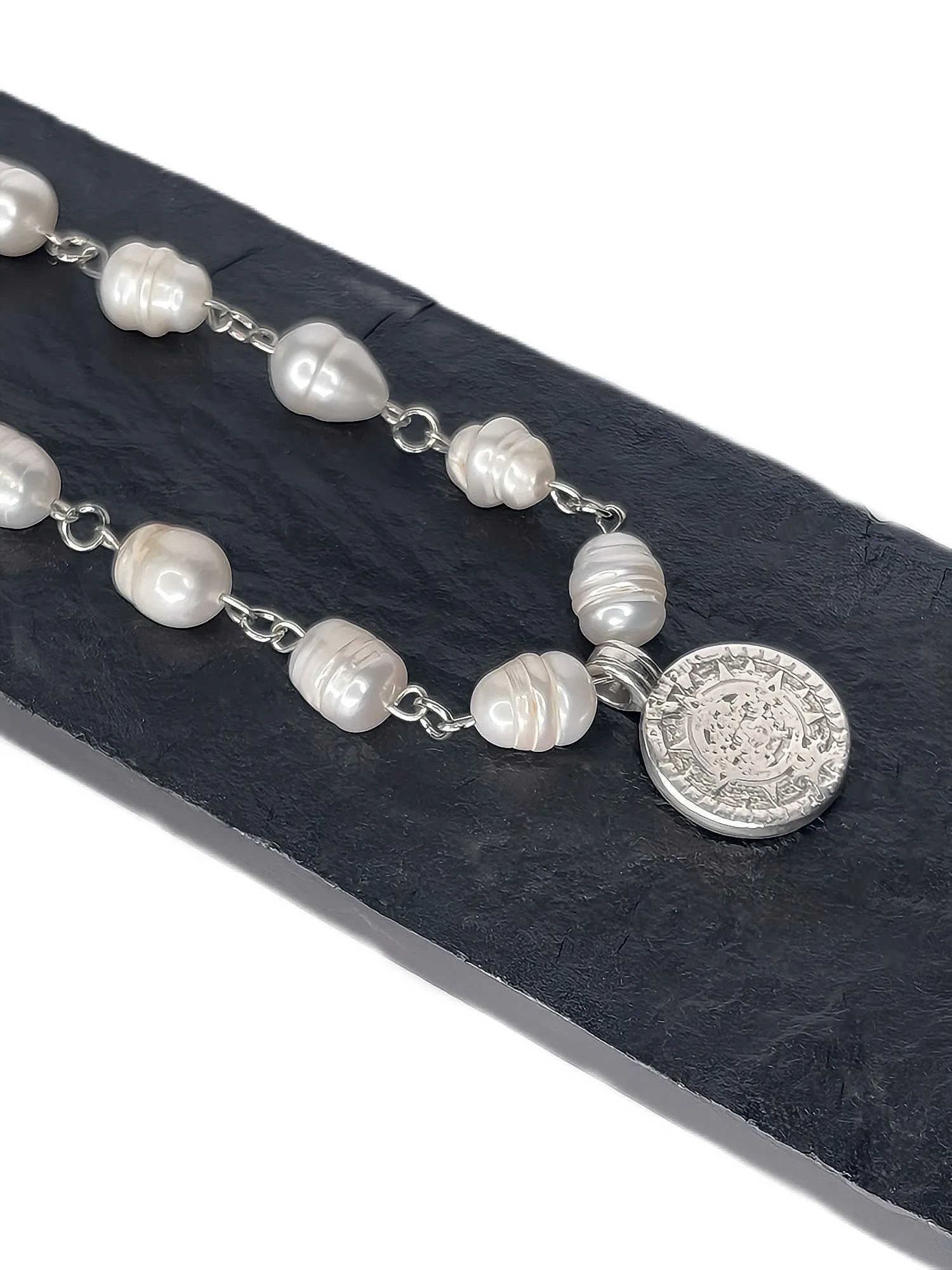 Pearl Coin Necklace sold by MHART product image thumbnail 3