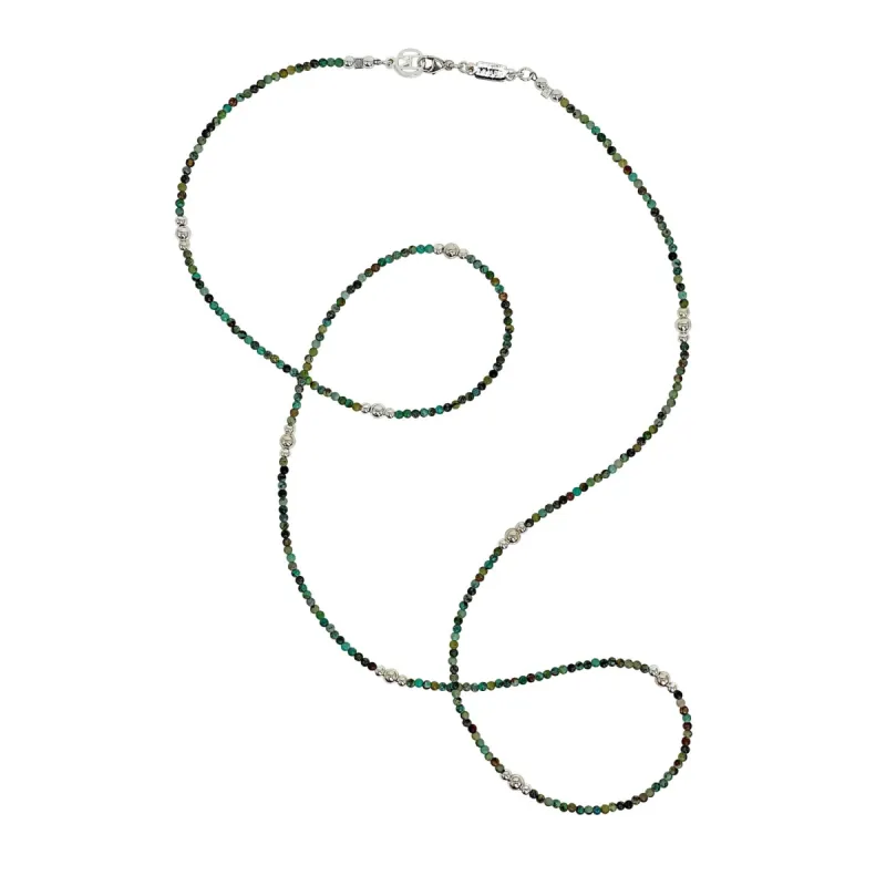 African Turquoise Wrap Necklace sold by MHART