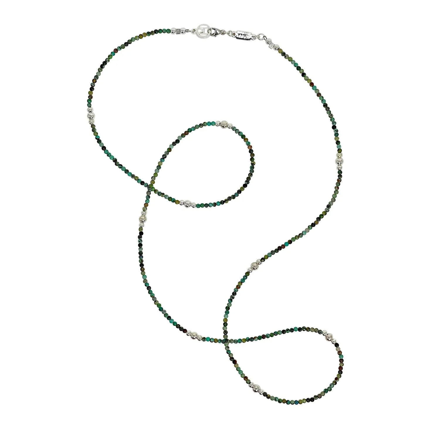 African Turquoise Wrap Necklace sold by MHART