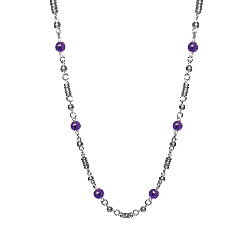 Linked Amethyst Gemstone Necklace sold by MHART