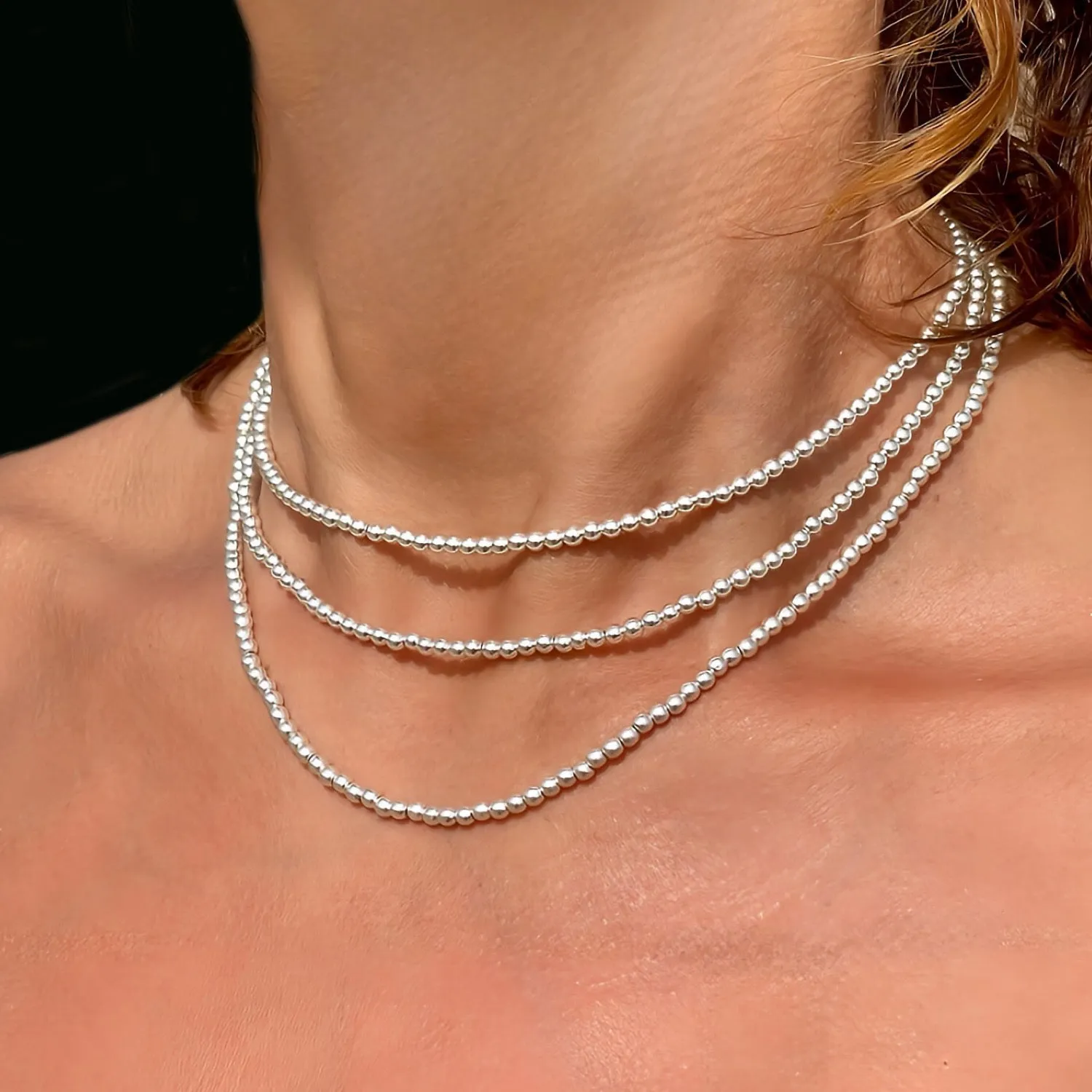 Silver Hematite Stone Necklace sold by MHART product image thumbnail 2