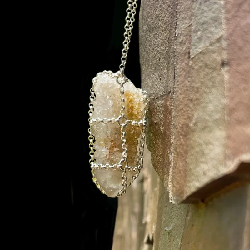 Caged Citrine Quartz Pendant sold by MHART