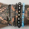 Blue Opal  Gemstone Stretch Bracelet sold by MHART