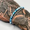 Blue Opal  Gemstone Stretch Bracelet sold by MHART