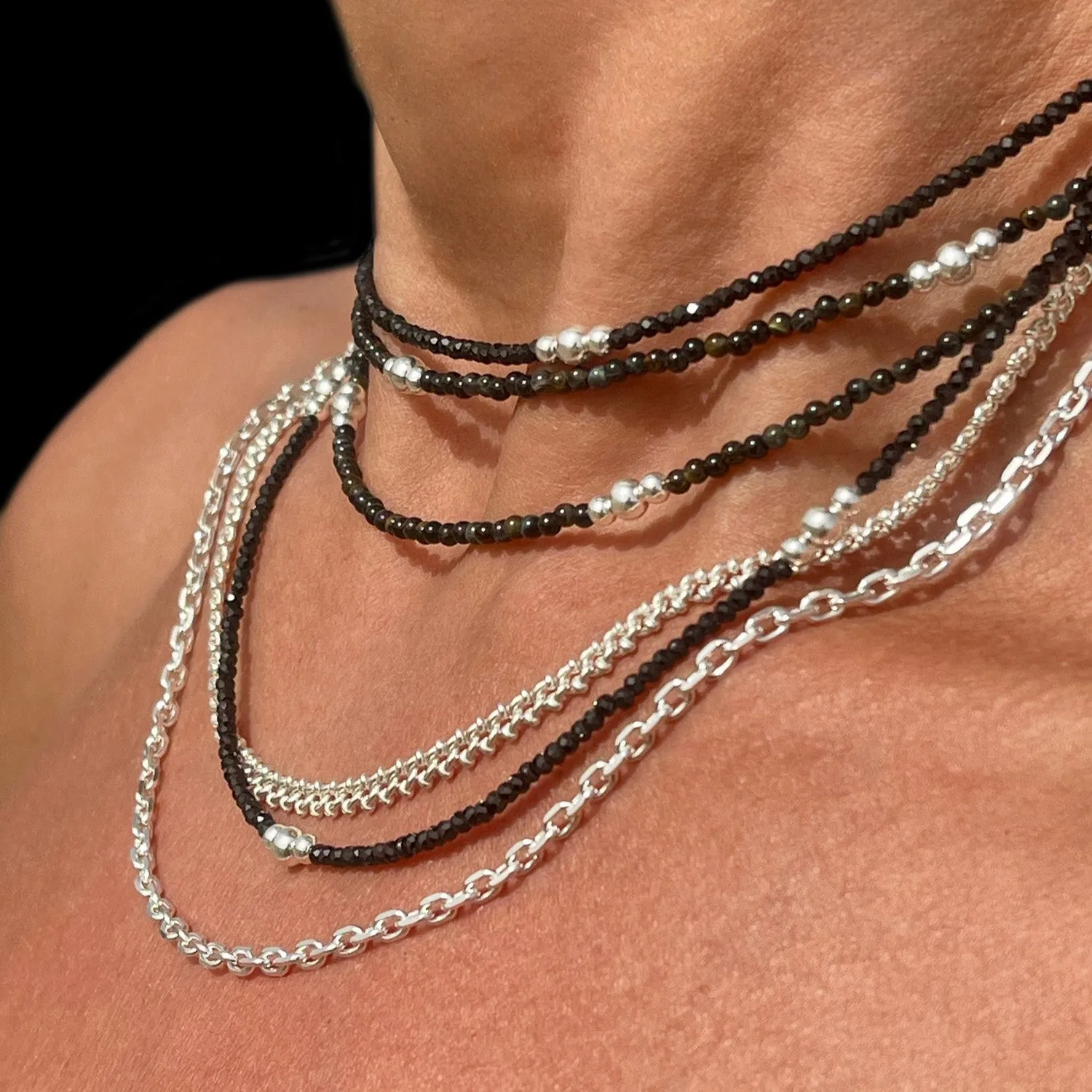 Blue Tigers Eye & Hematite Necklace – Waterproof sold by MHART product image thumbnail 2